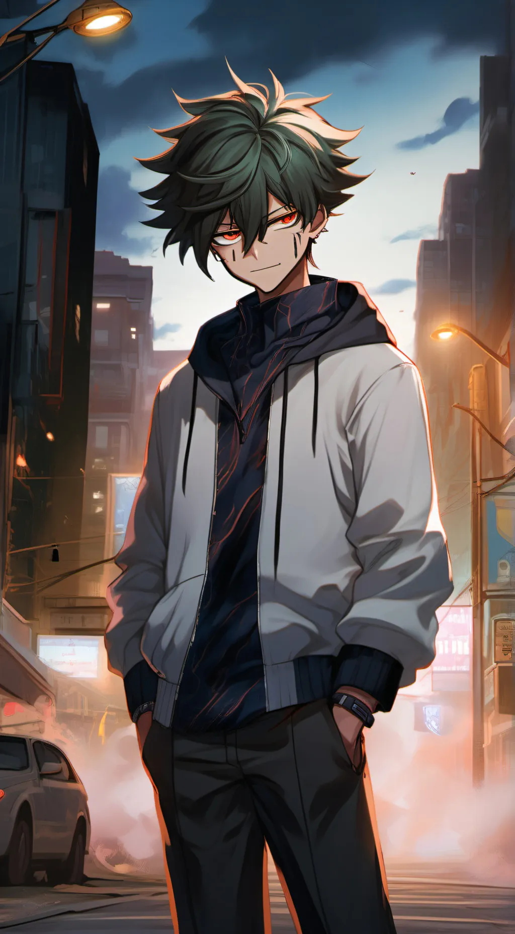 ai character: Villain Deku background