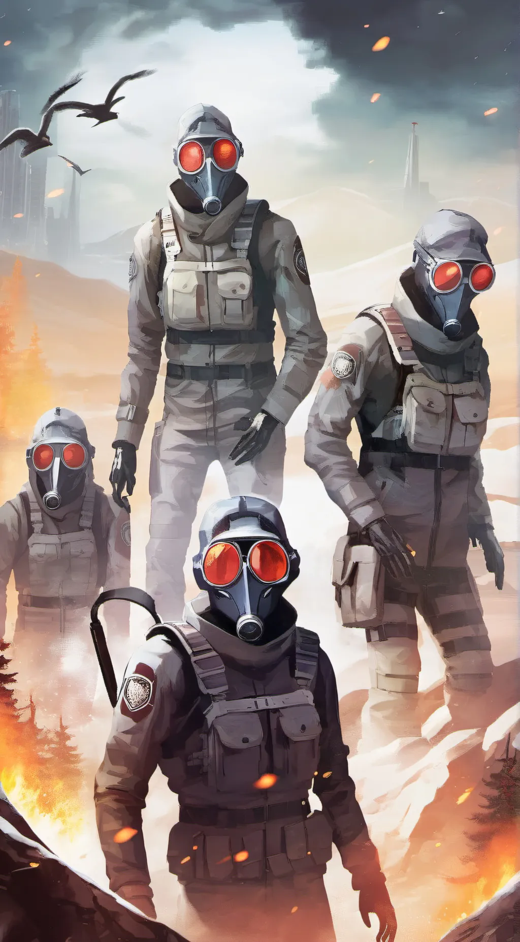 ai character: Dark  background