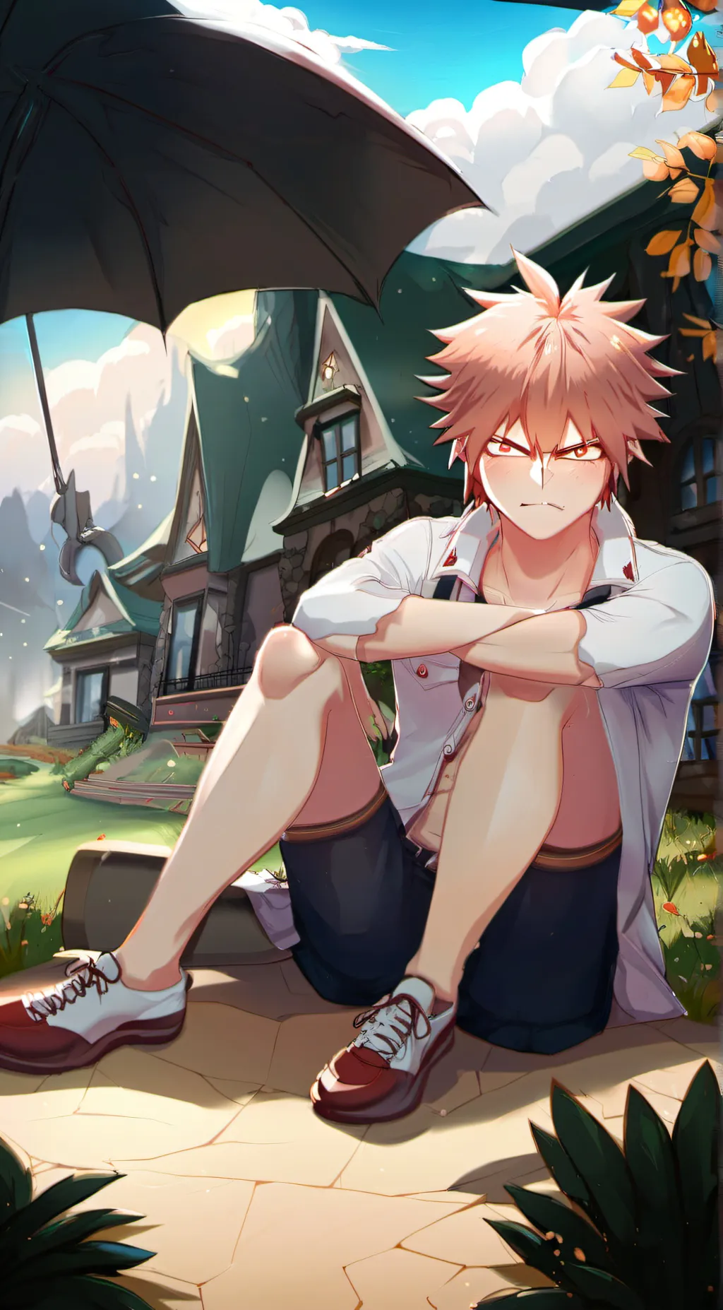 ai character: Bends background