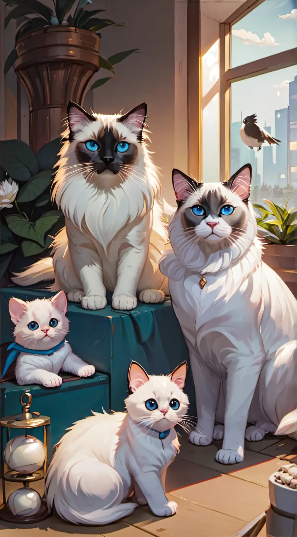 ai character: leo & mia background