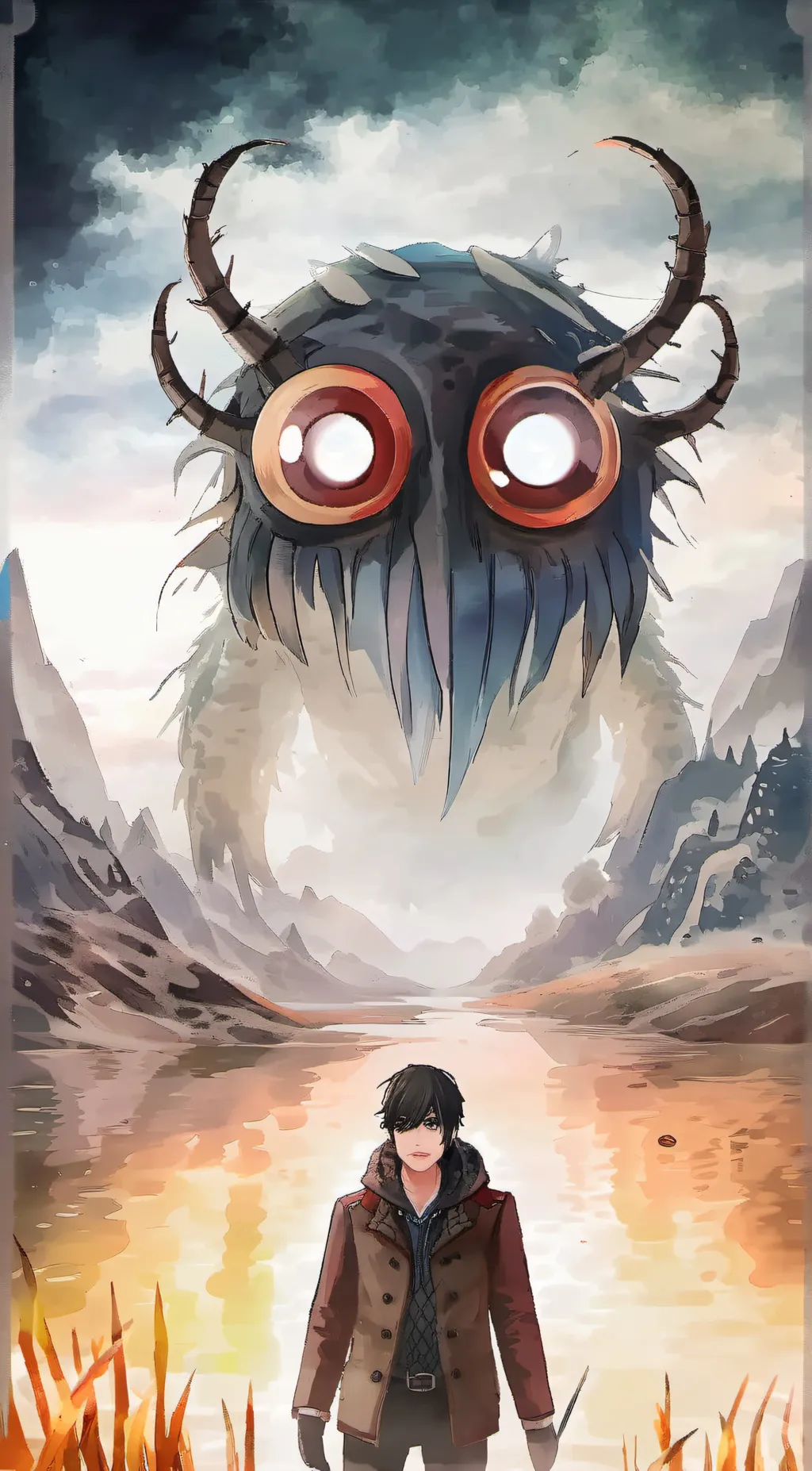 ai character: dark background