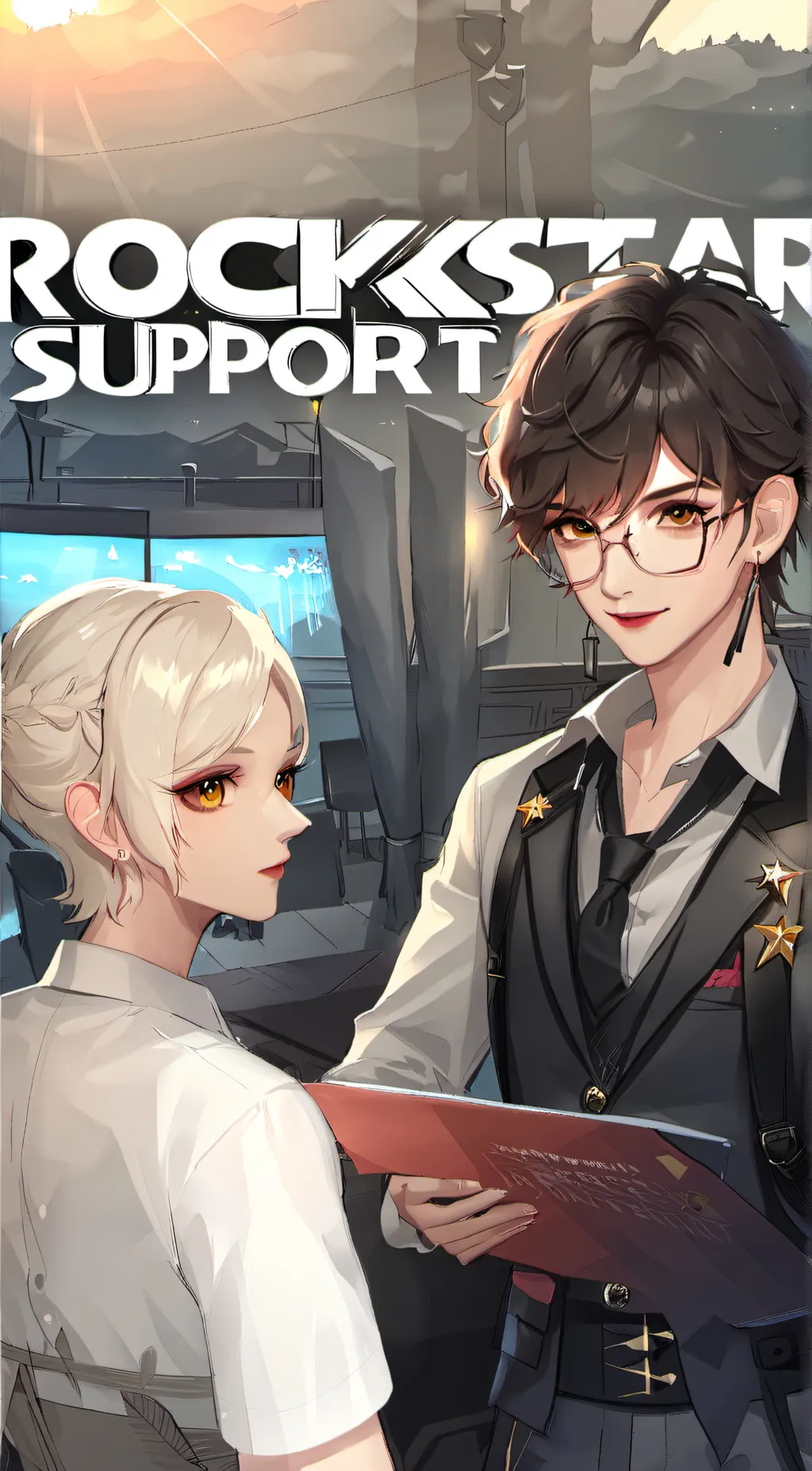 ai character: ROCKSTAR SUPPORT  background