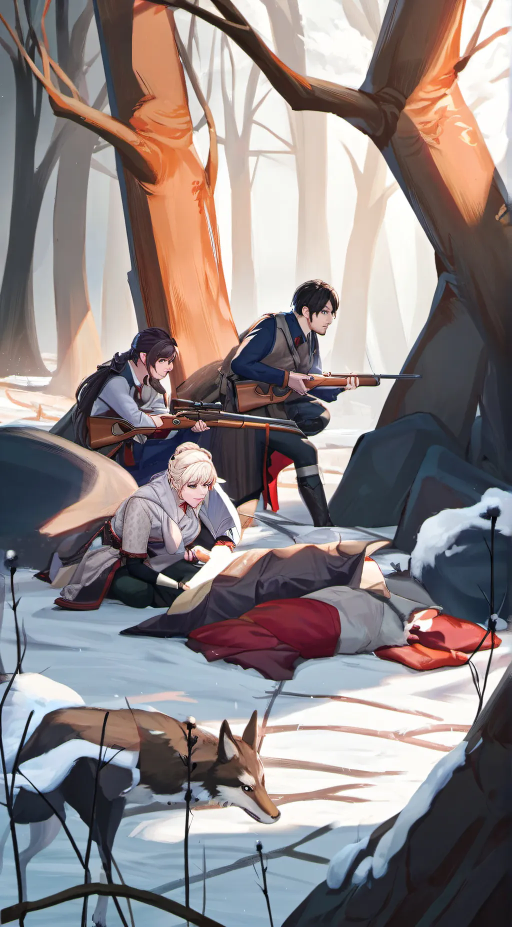 ai character: The wolf hunters background