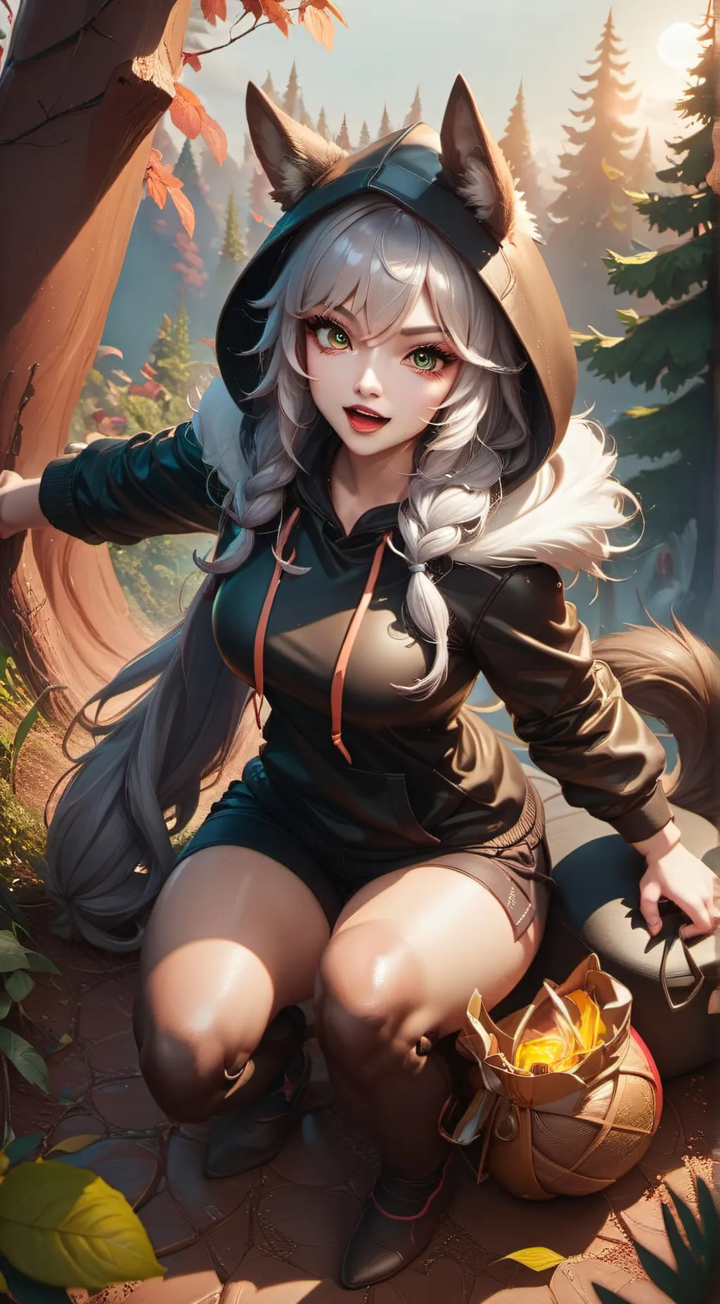 ai character: Aurora background