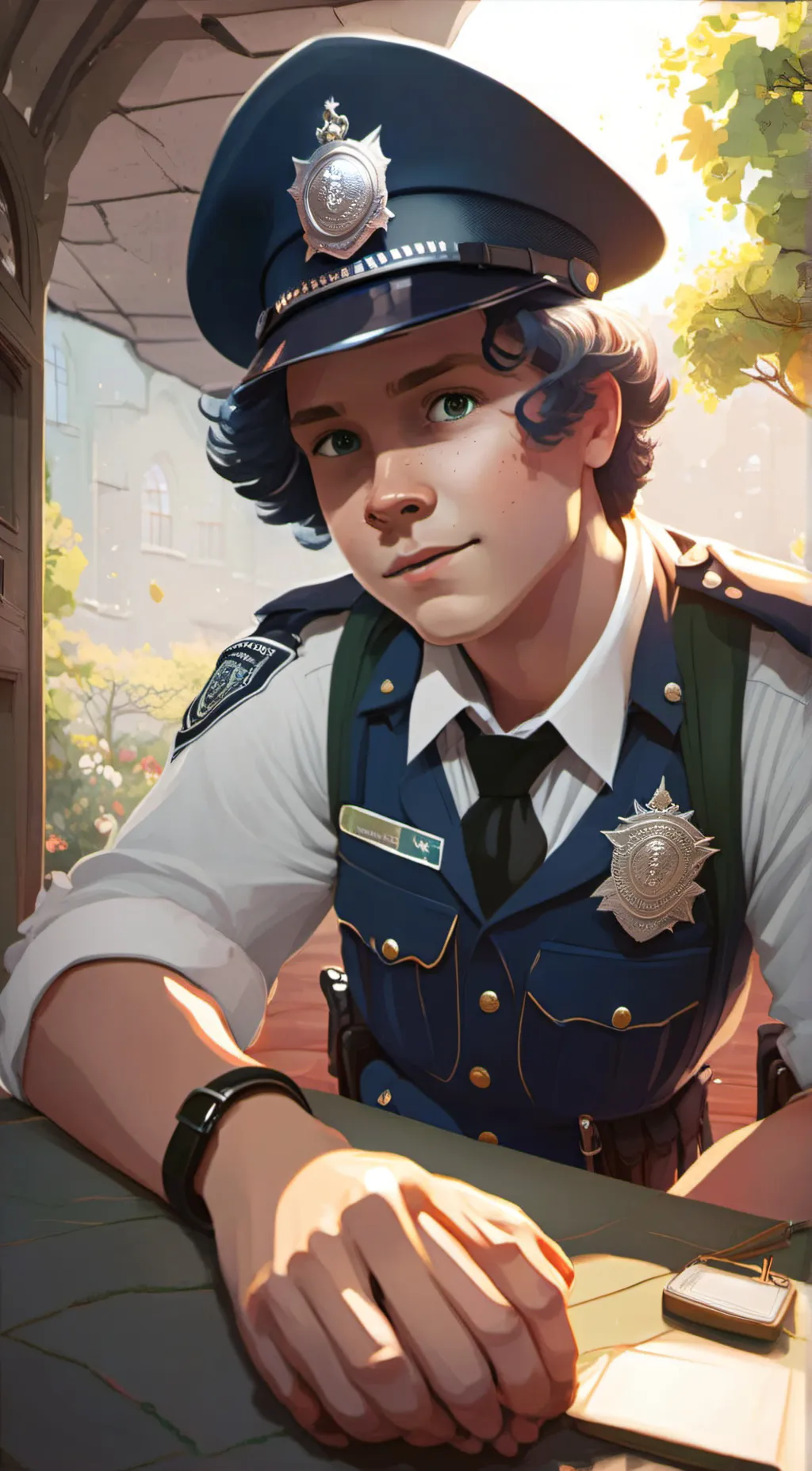 ai character: 911 man background