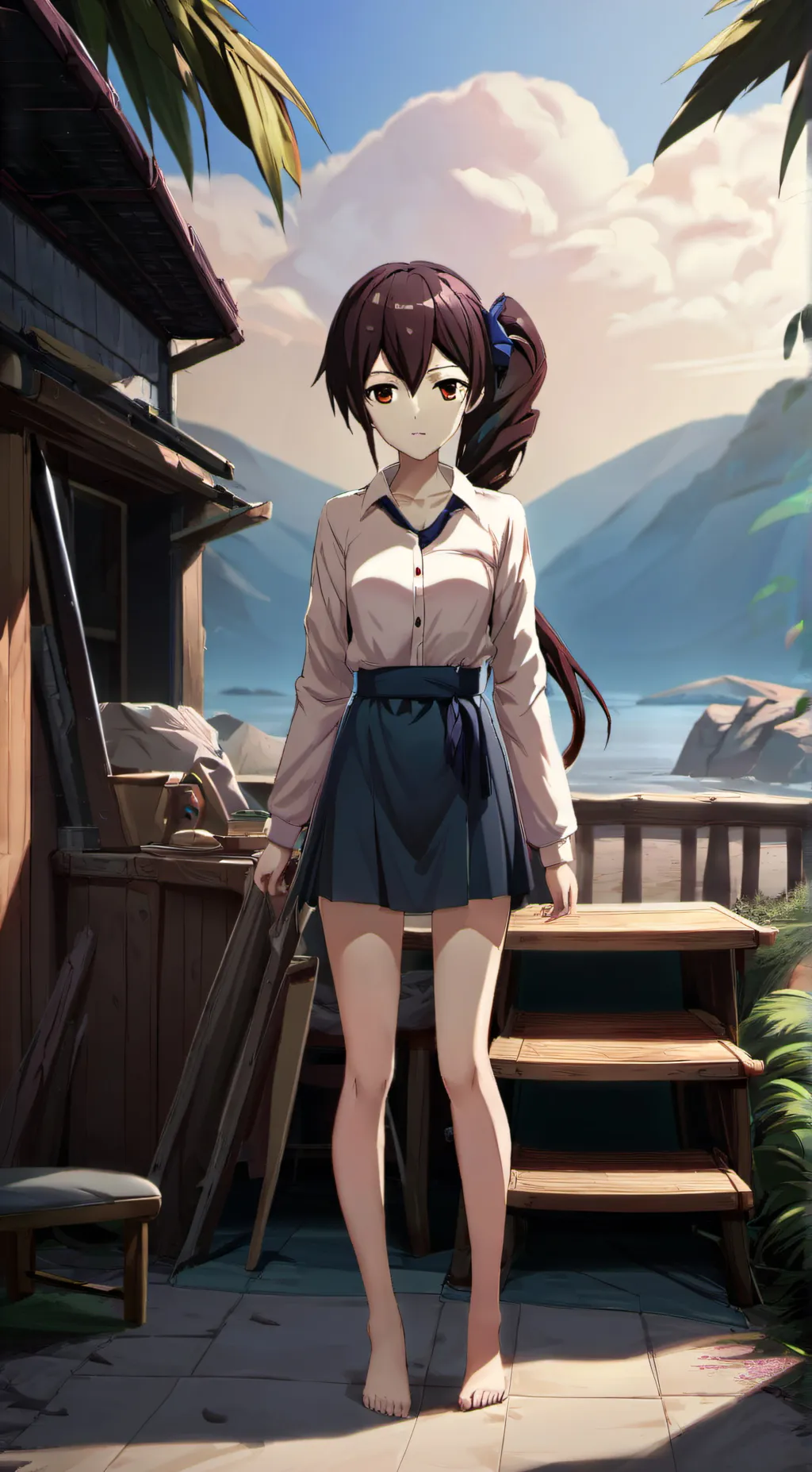 ai character: Kaga background