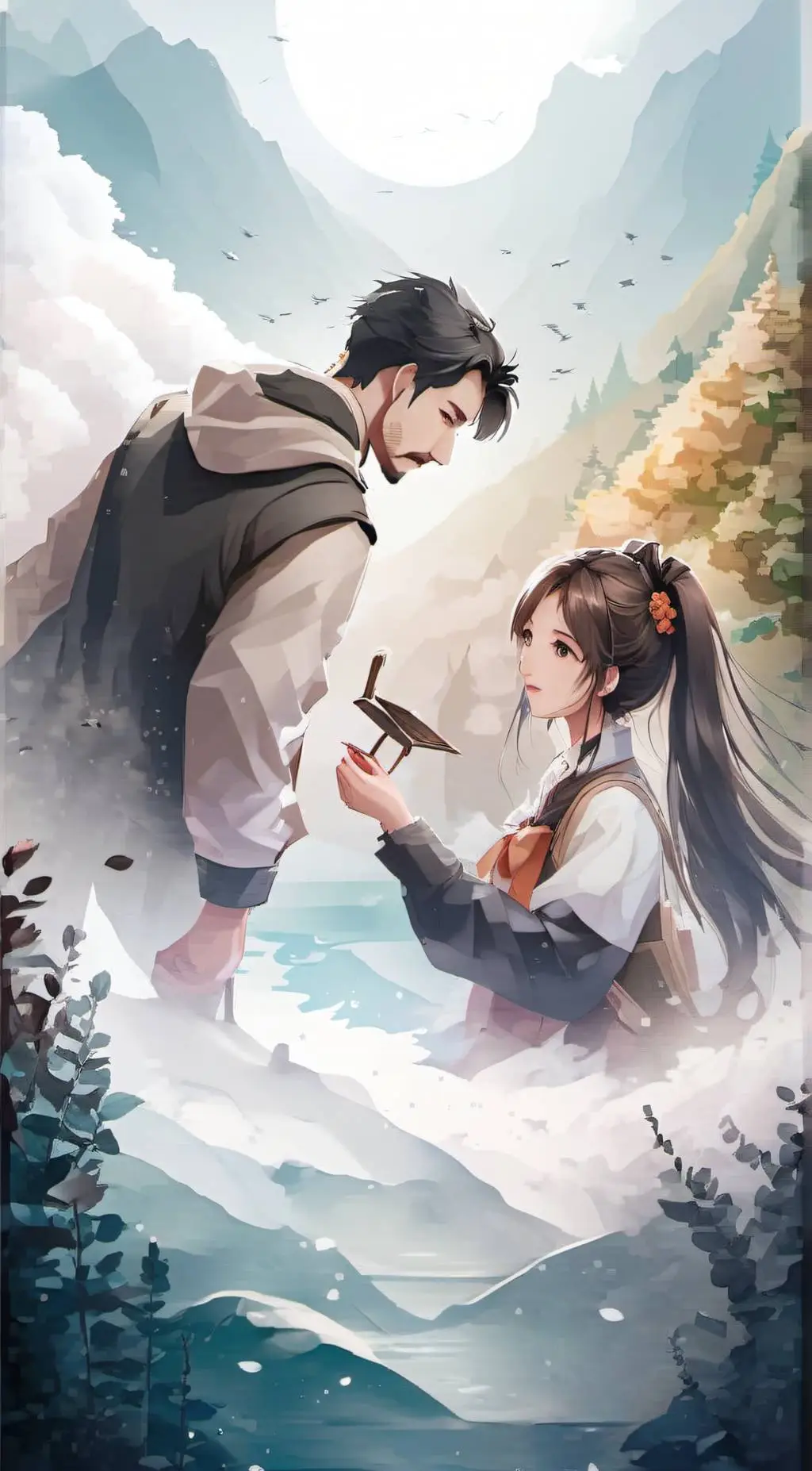 ai character: Lovely day  background