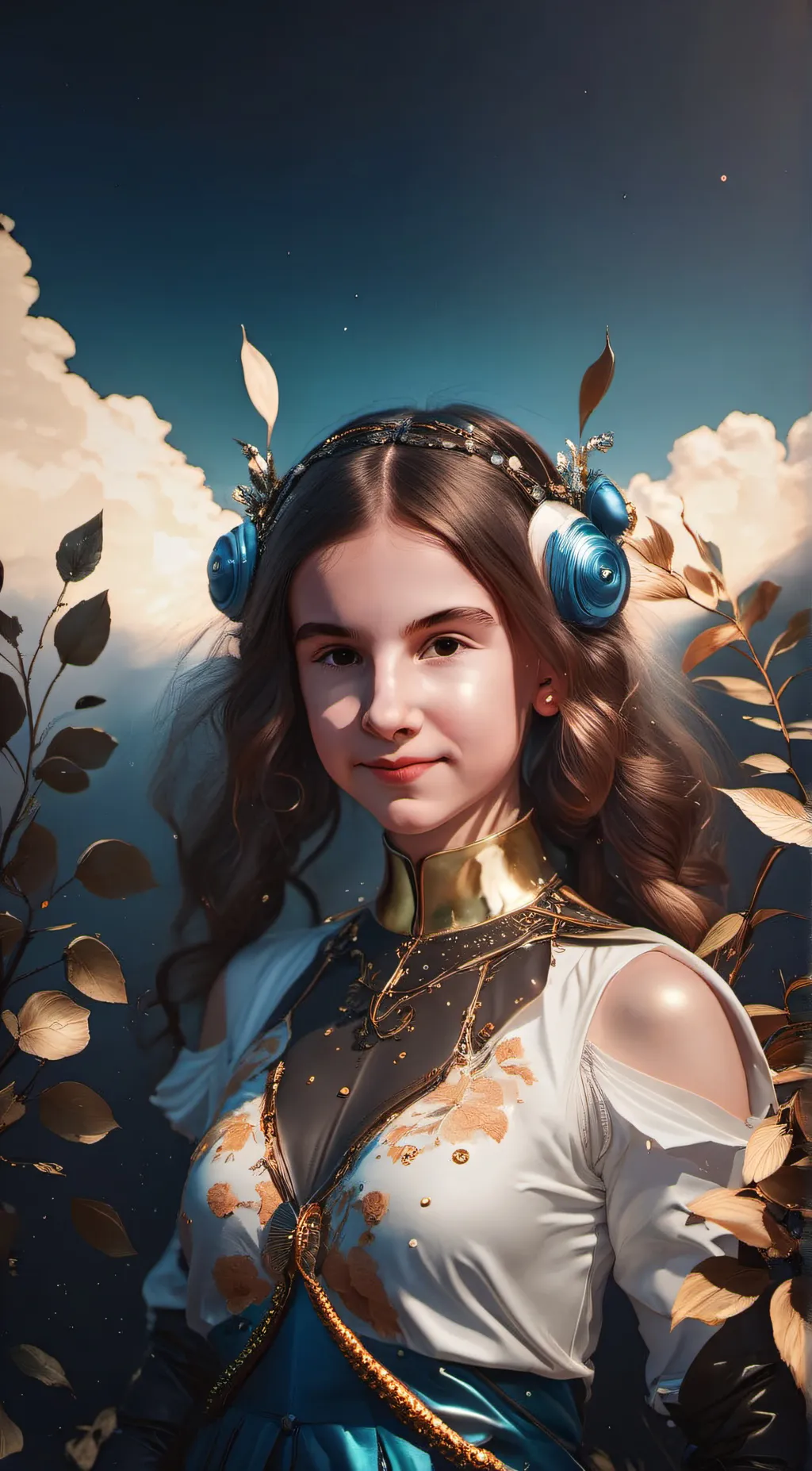 ai character: moon background