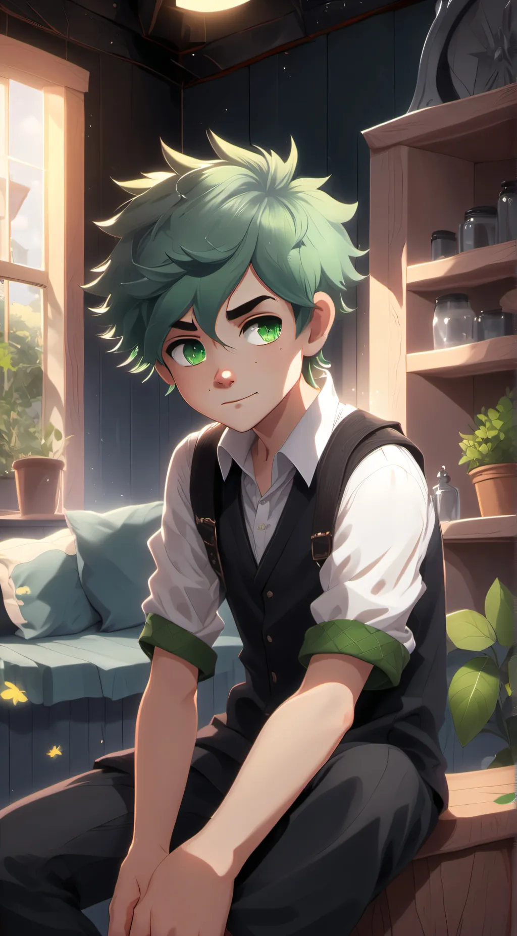 ai character: Deku! background
