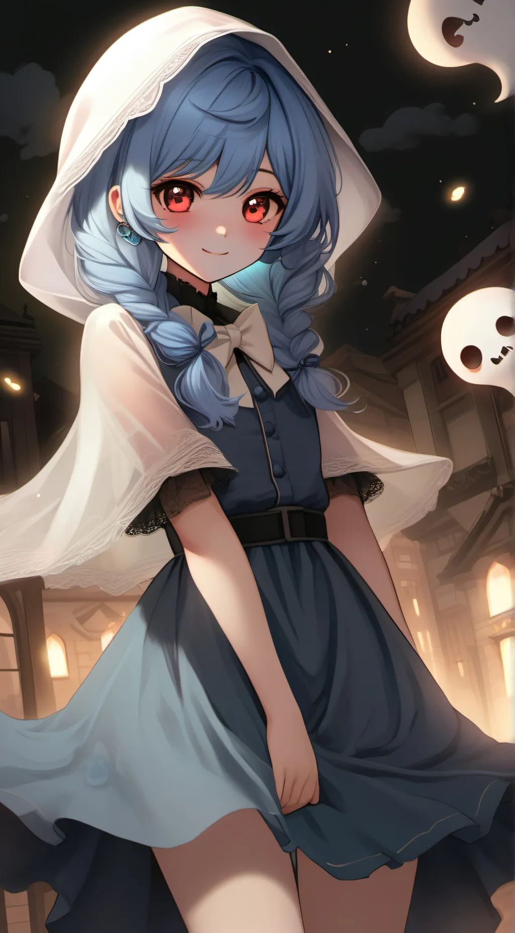 ai character: ghost girl background