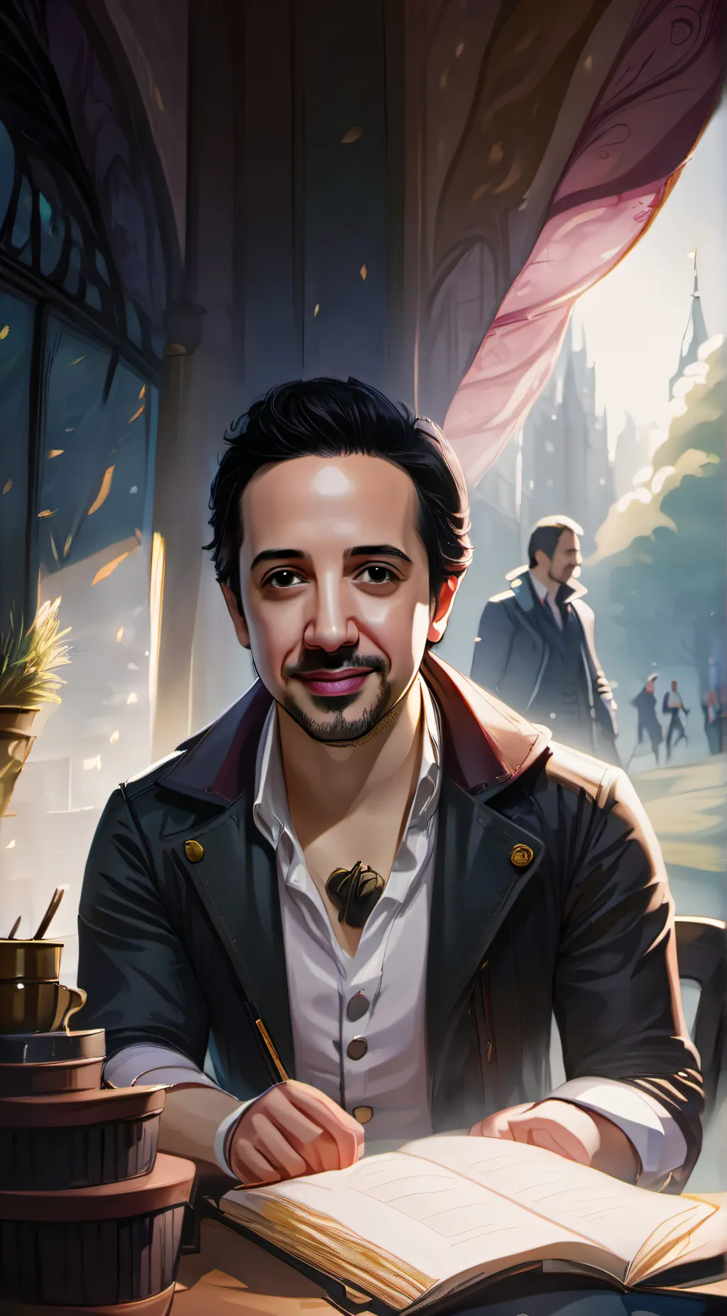 ai character: Lin Manuel Miranda background