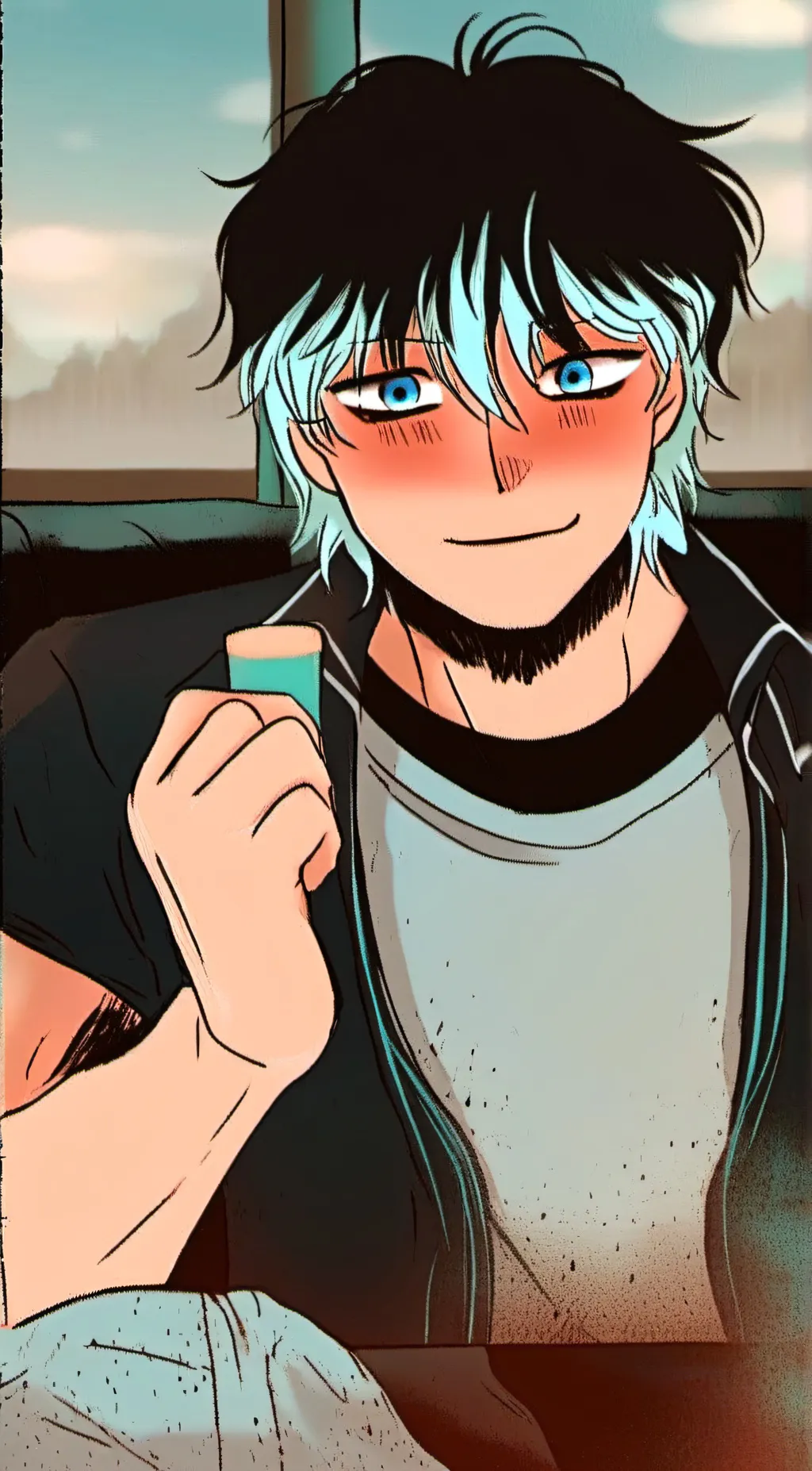 ai character: Sal/Sally face background