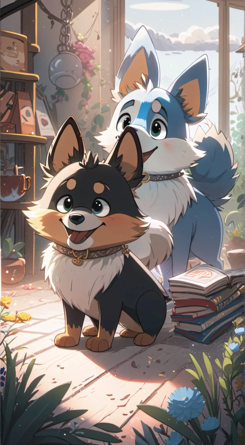 ai character: bluey x jun luc background