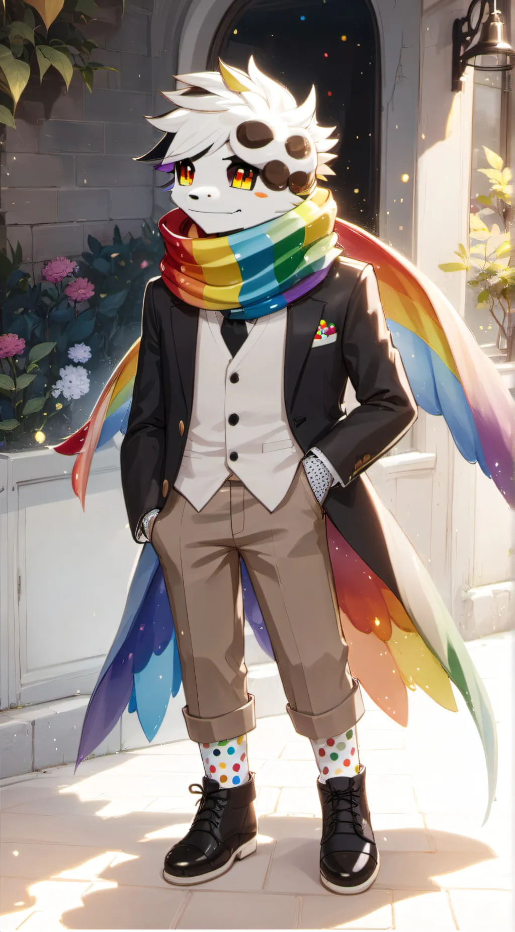 ai character: Fresh ink sans  background