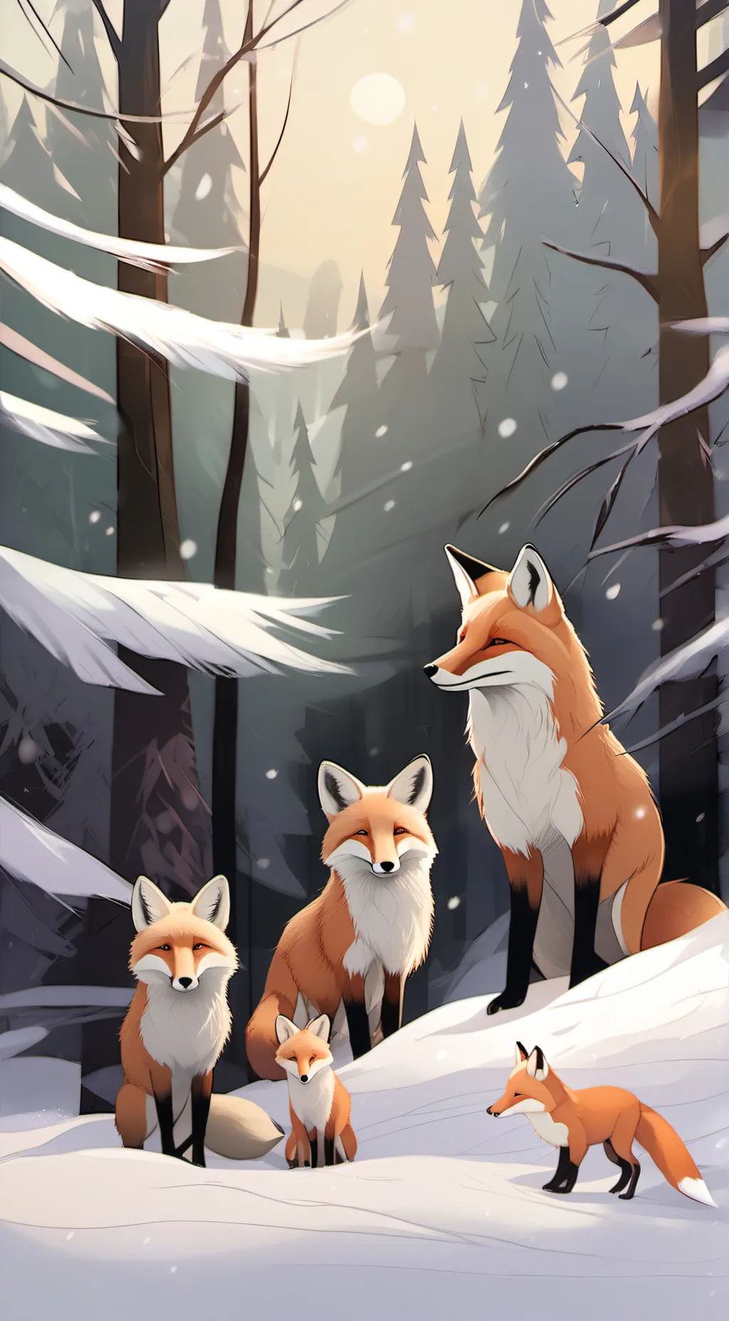 Talkie AI - Chat with Mum fox and babies