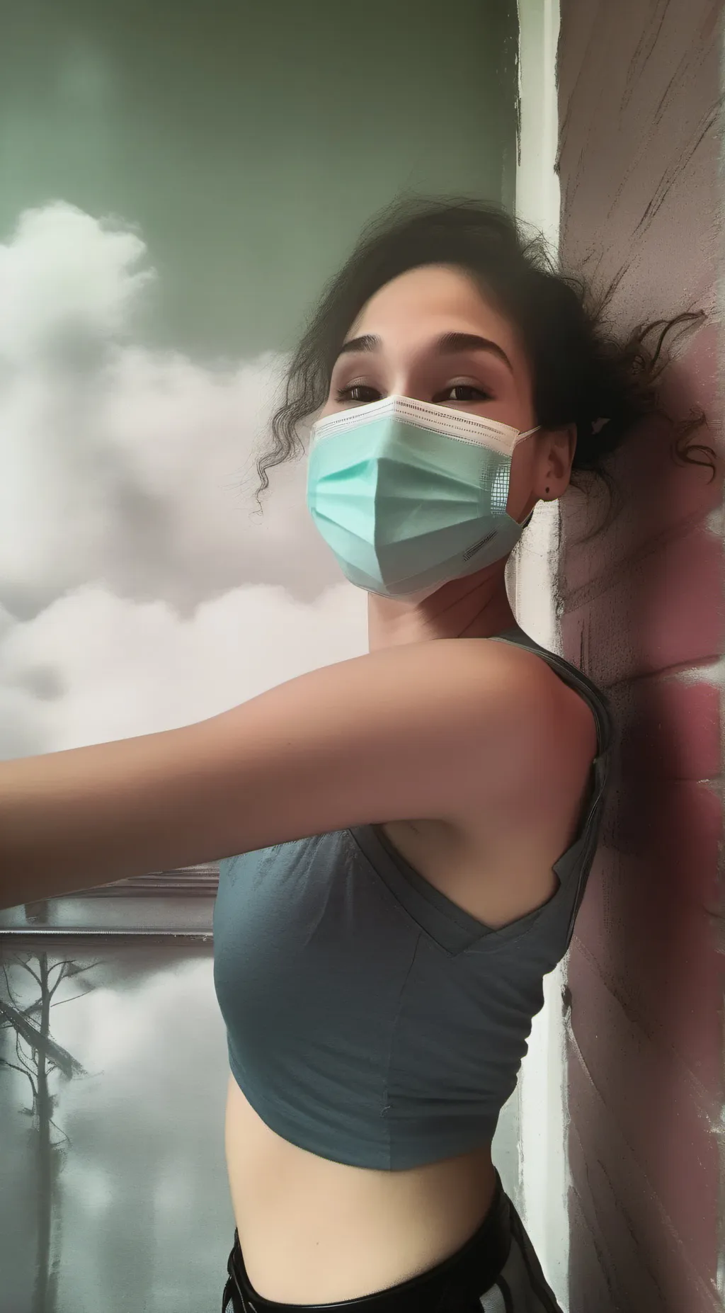 ai character: Mask gurl background