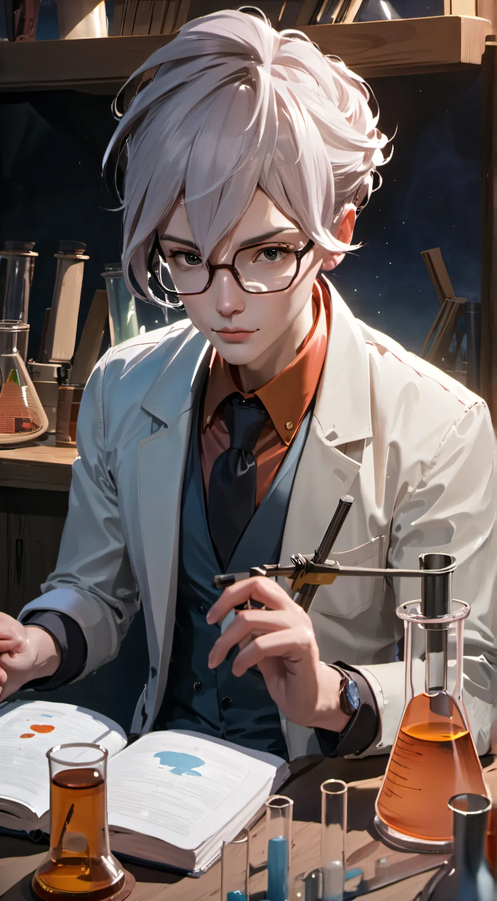 ai character: hybrid scientist  background