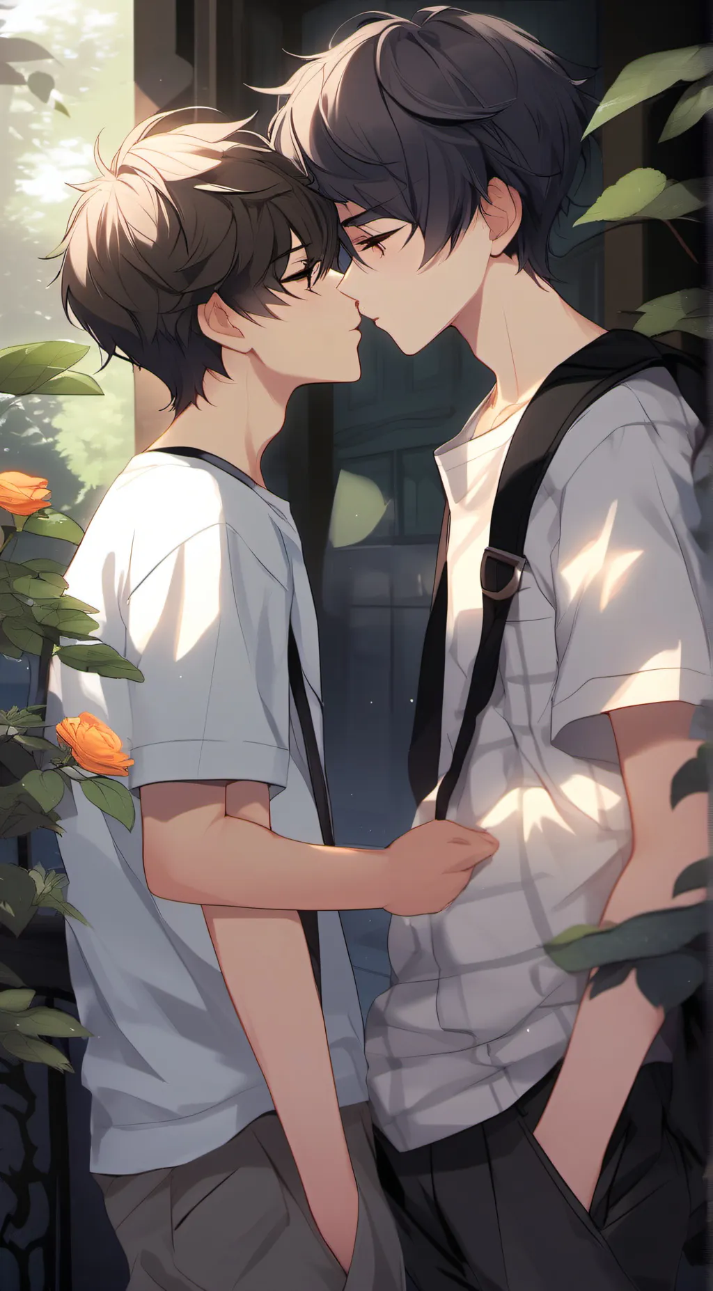 ai character: Asher and Noah background