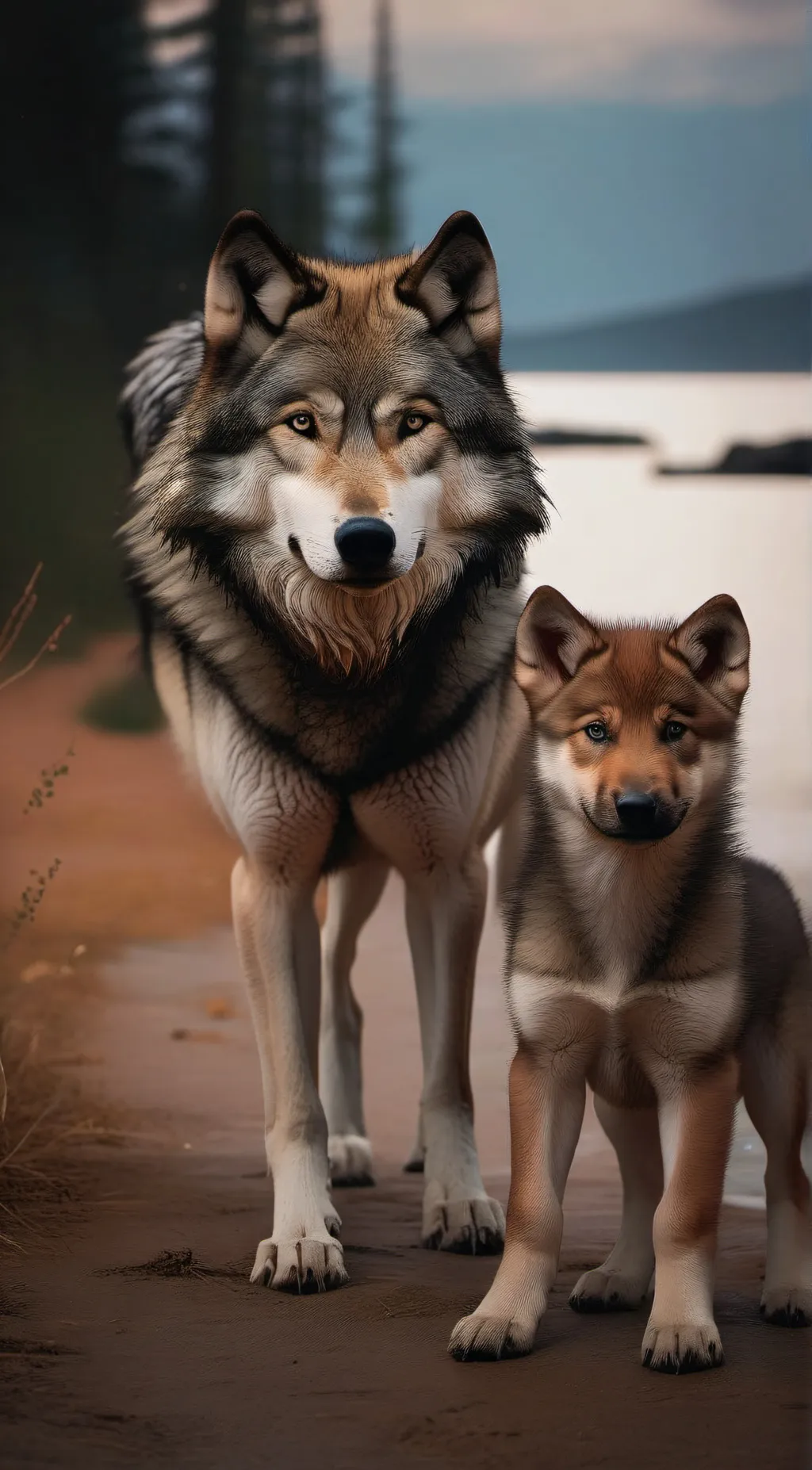 ai character: pup and mom background