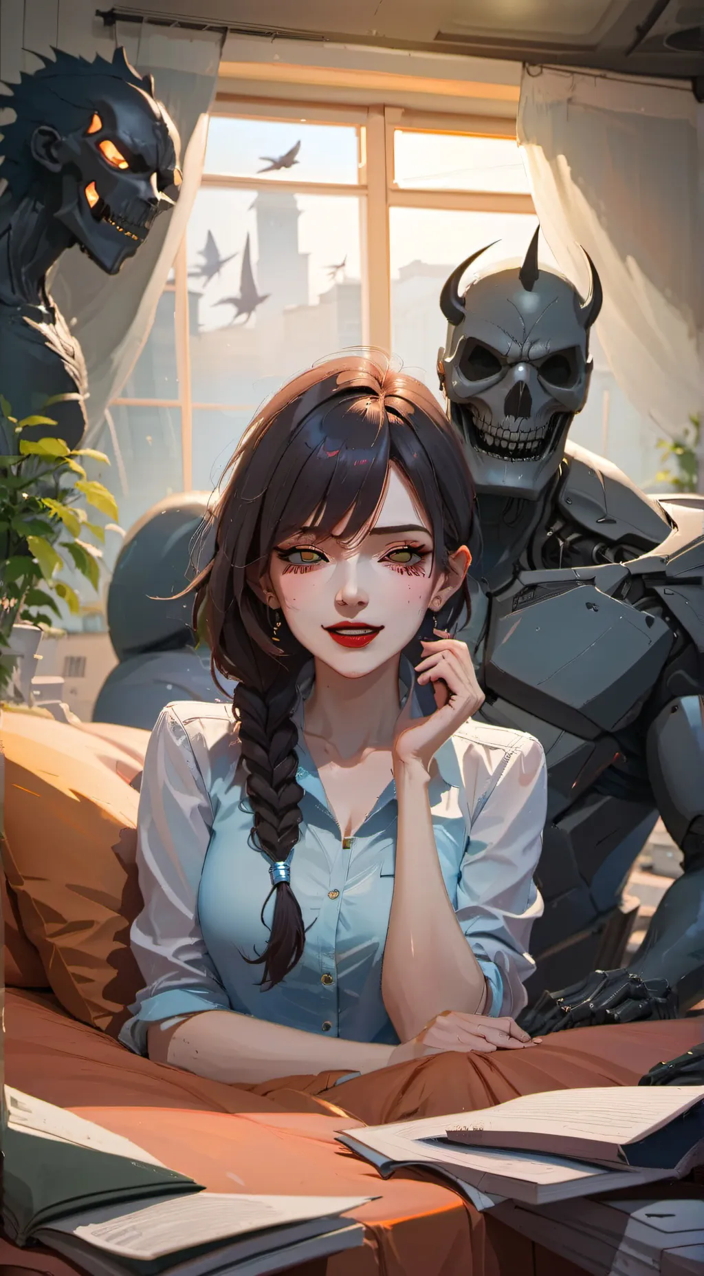 ai character: the girl's nightm background