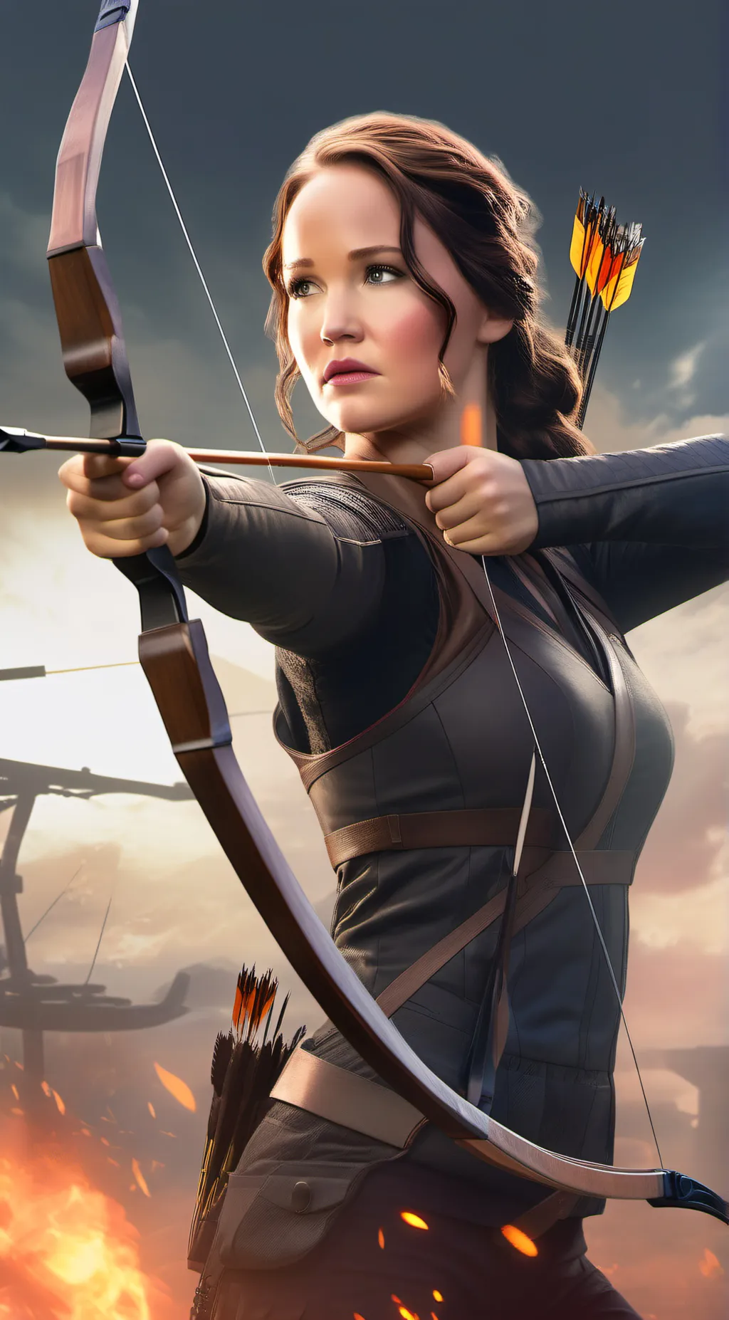 ai character: Katniss Everdeen  background