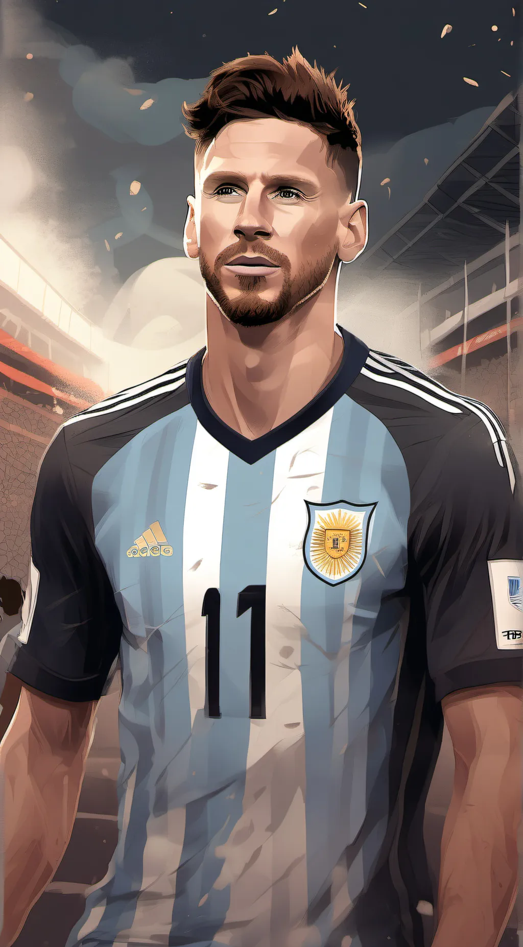 ai character: messy background