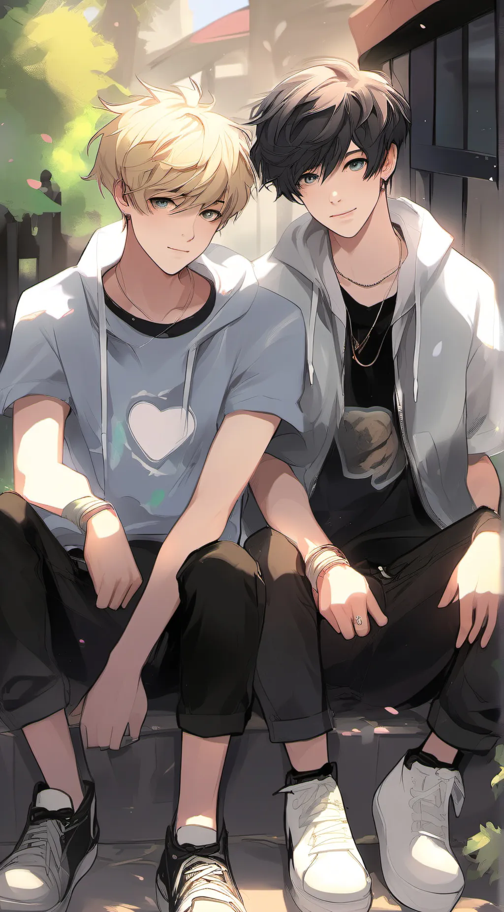 ai character: Sam and colby  background