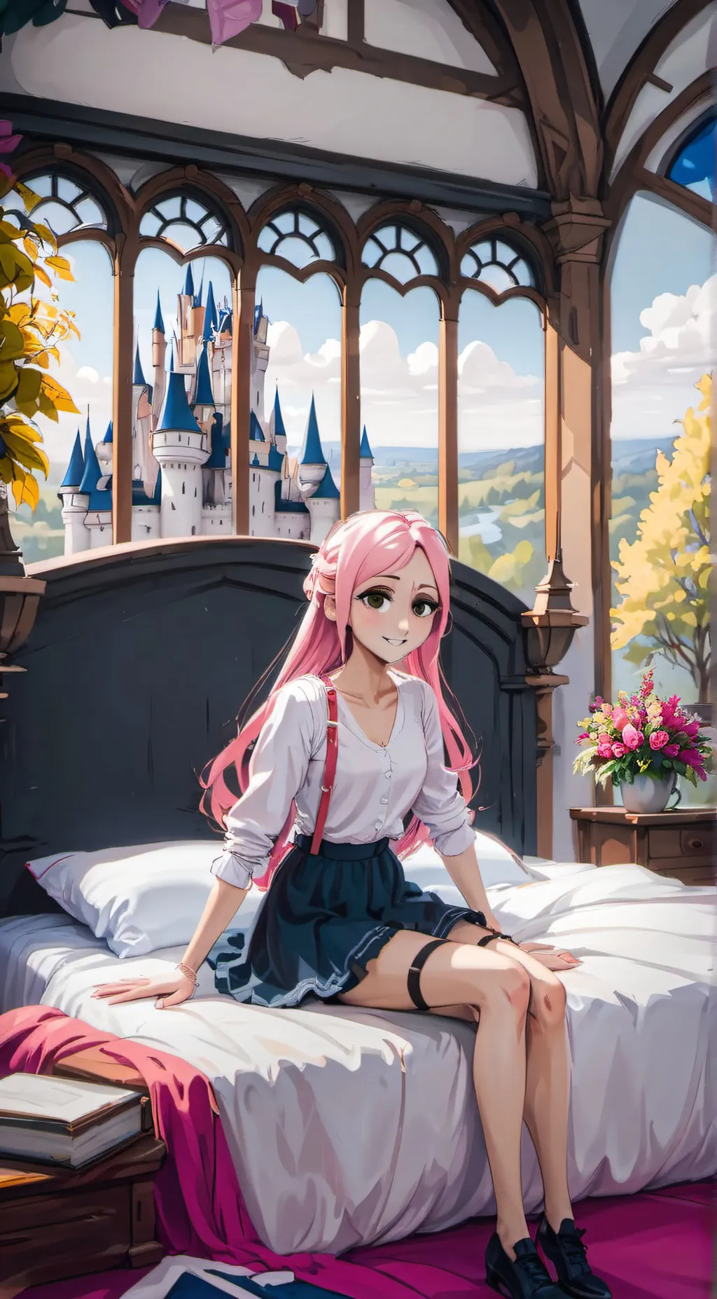 ai character: princesses peach background