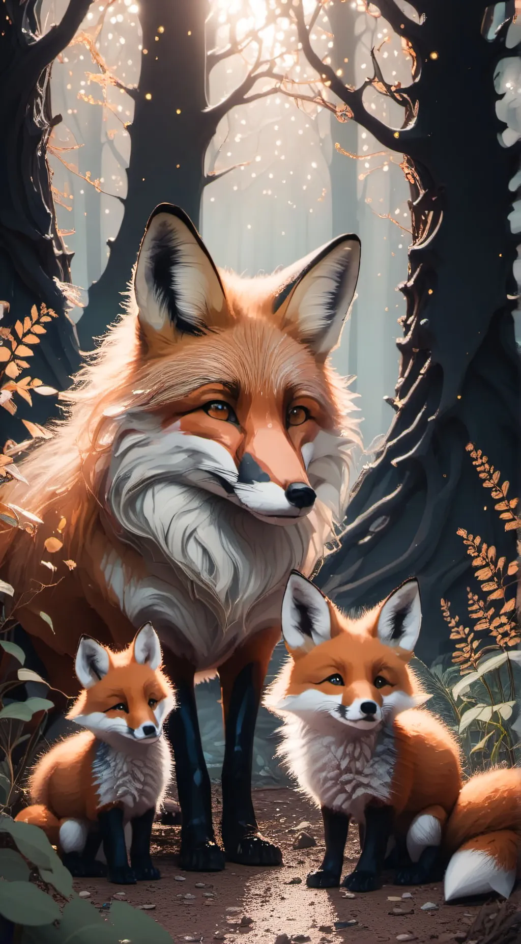 ai character: Daddy fox  background
