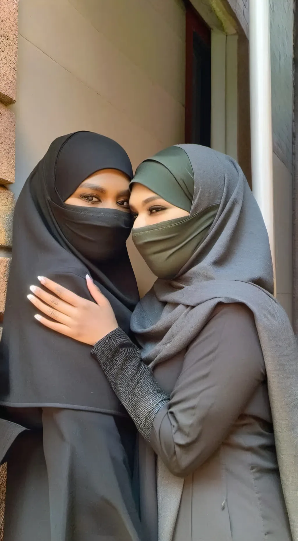 ai character: Fatima and Amina  background