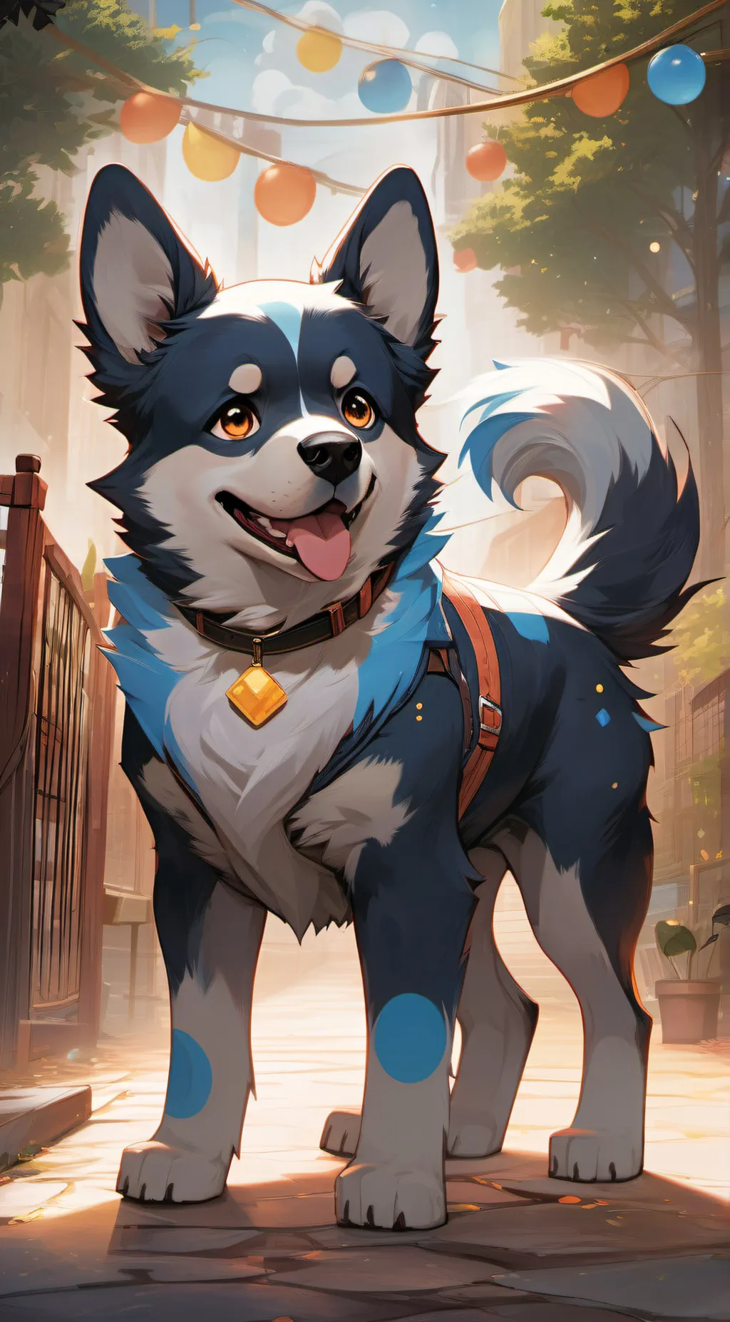 ai character: bluey background