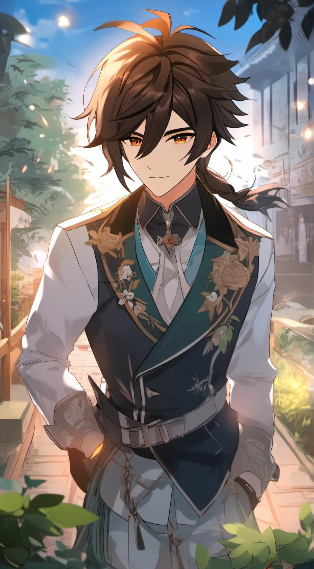 ai character: Zhongil  background