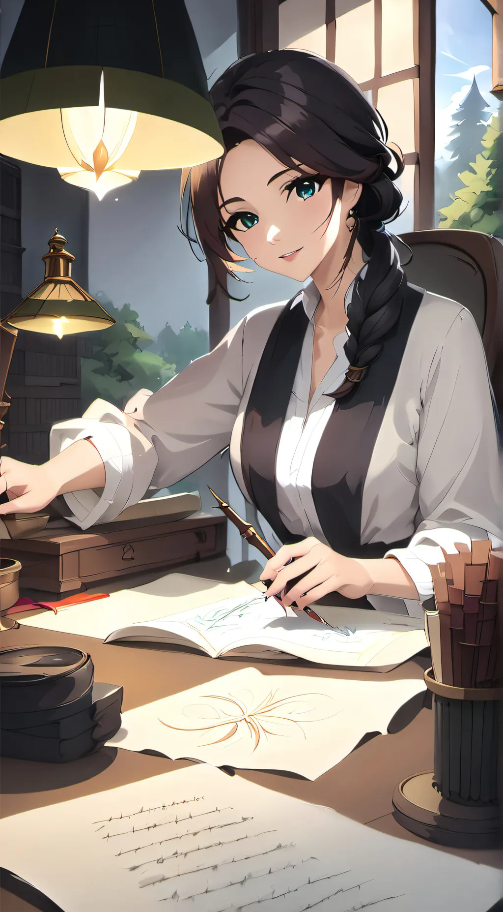 ai character: Maddie  background