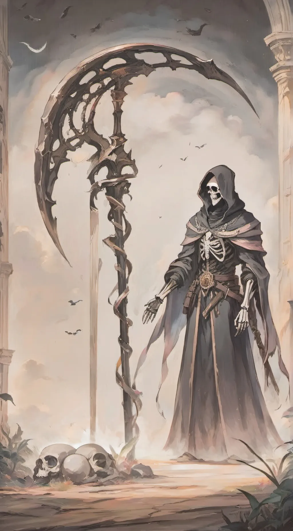 ai character: Death background