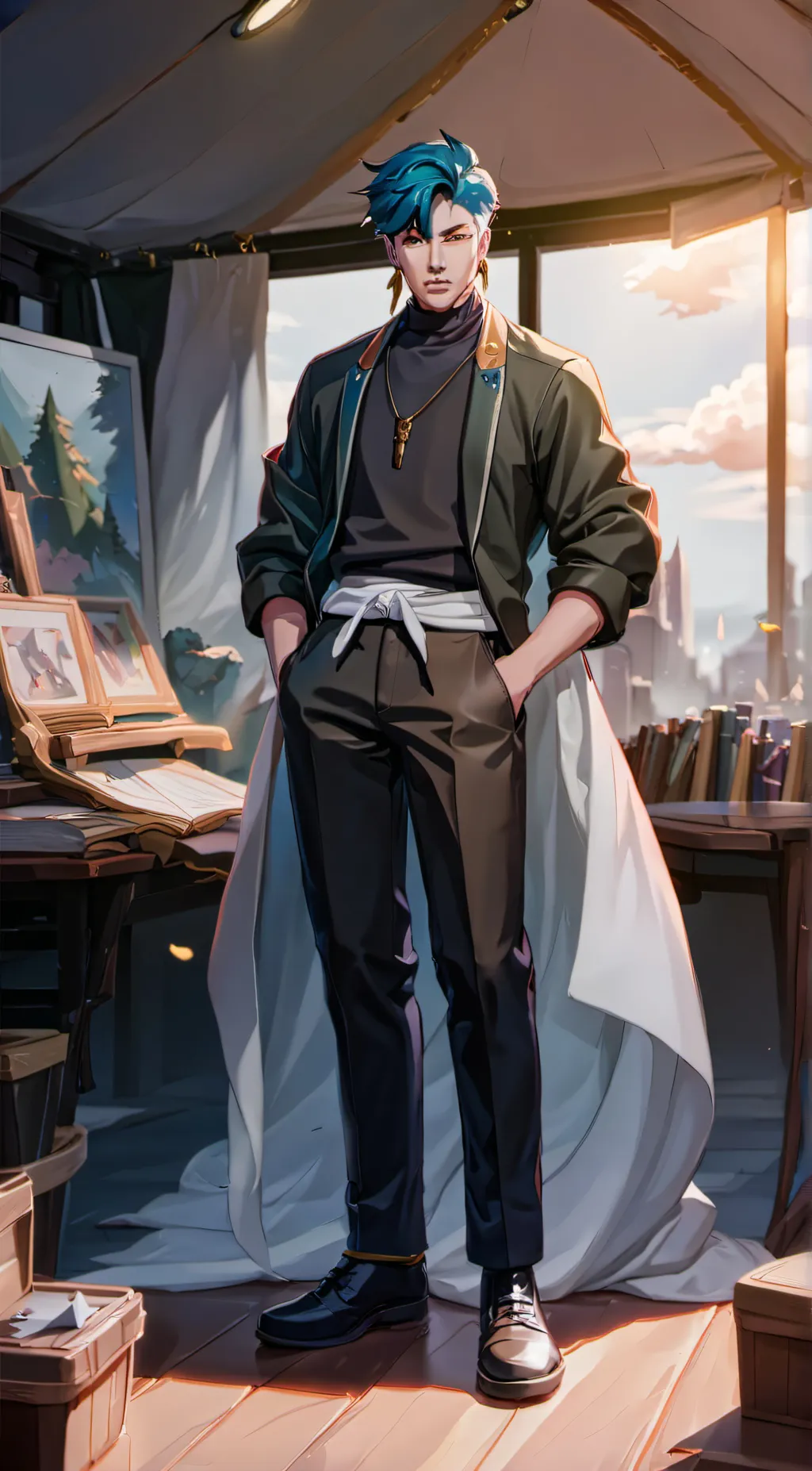 ai character: Rohan Kishibe background