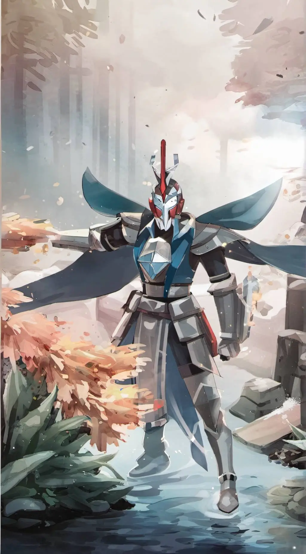 ai character: Robot samurai background