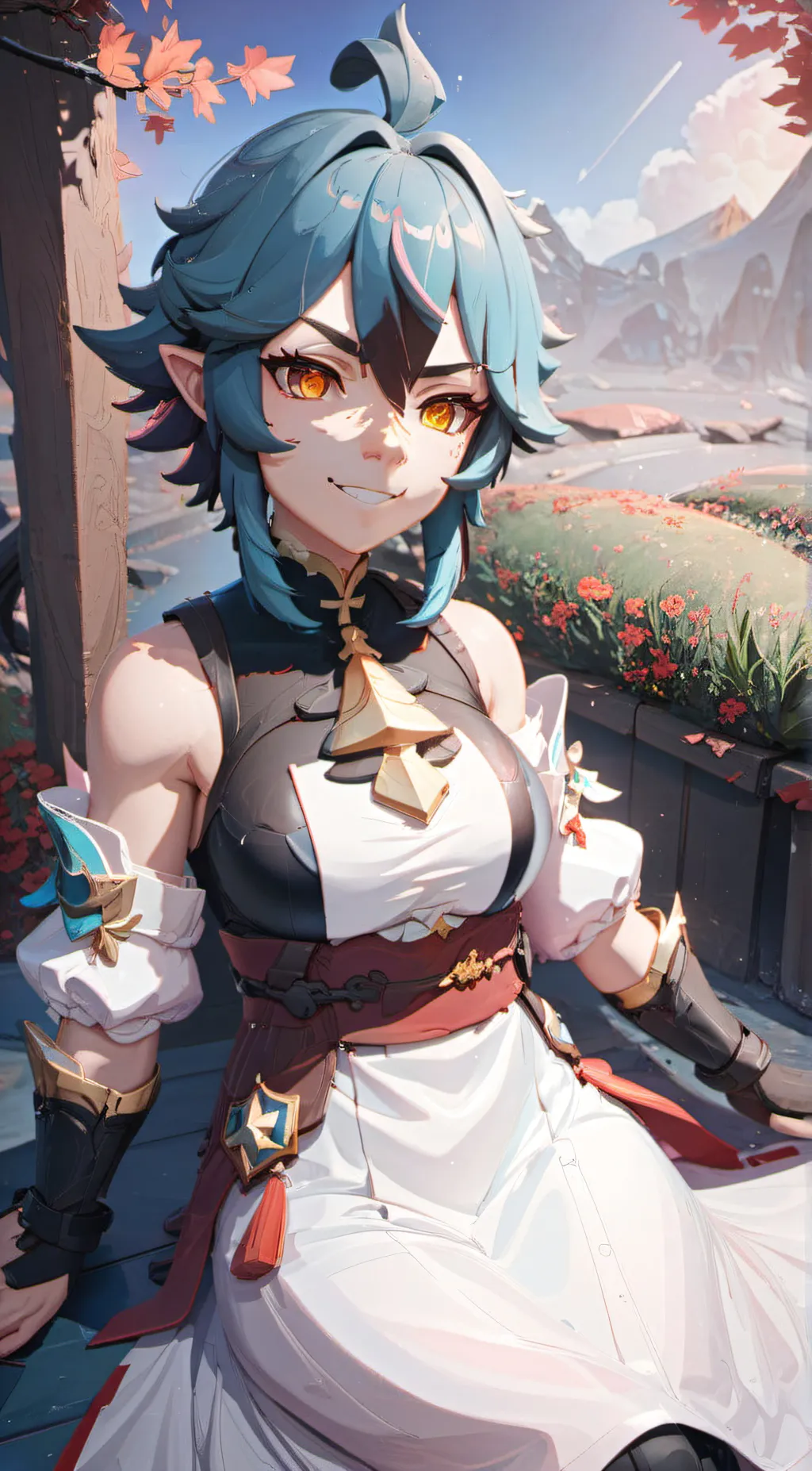 ai character: sky background