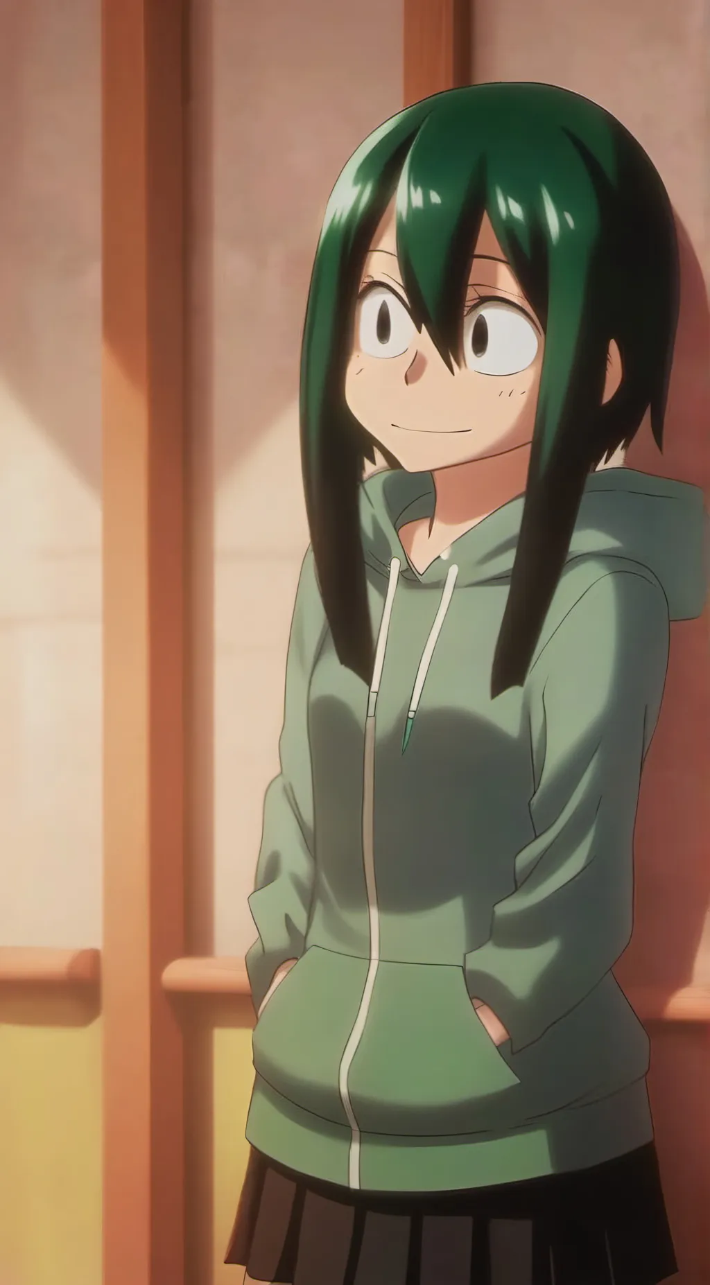 ai character: Tsuyu Asui background