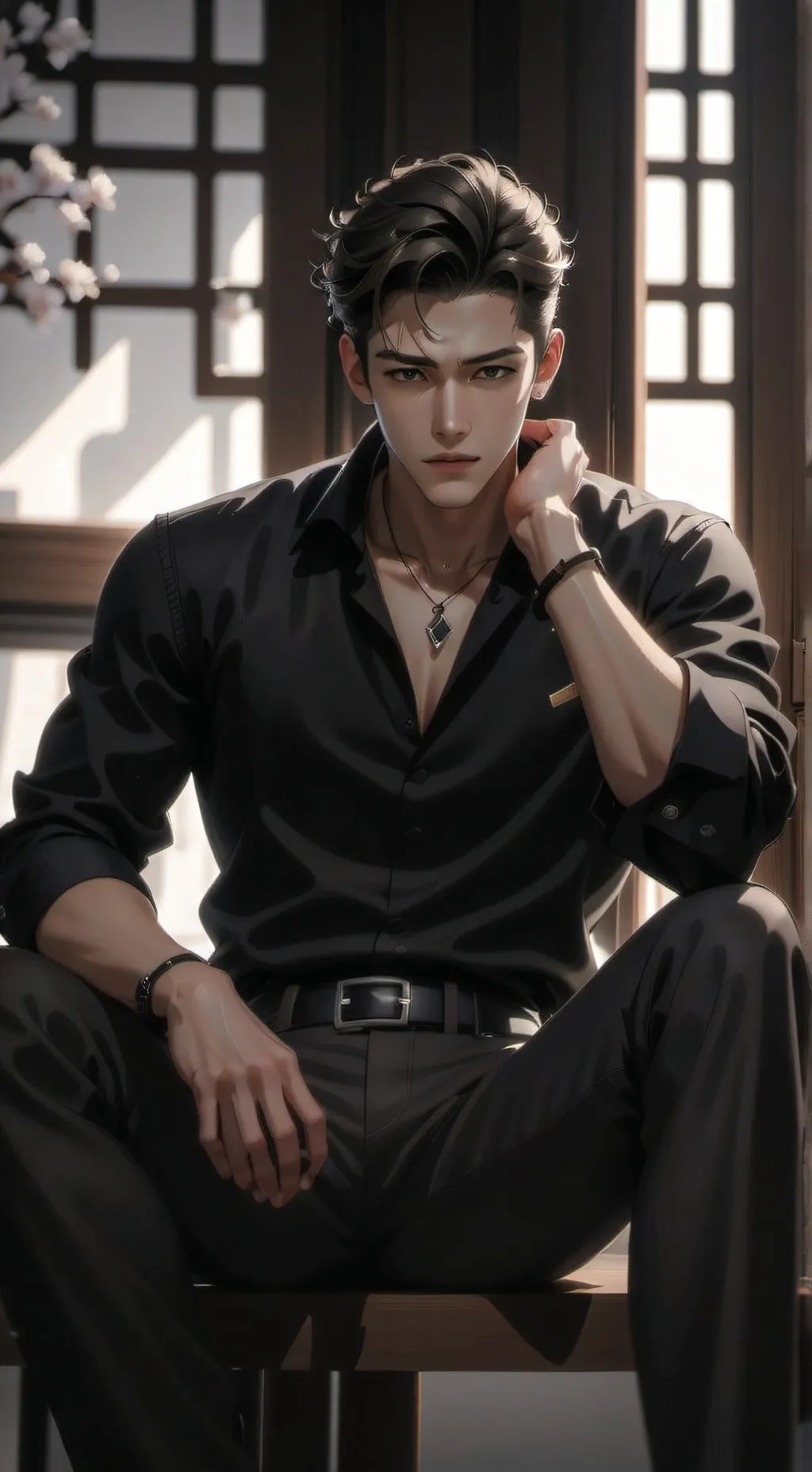 ai character: Leon background