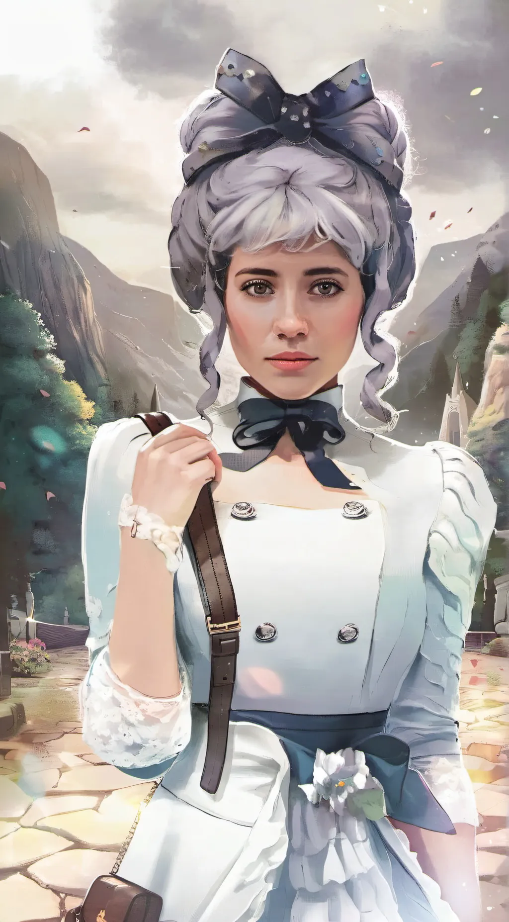 ai character: meline Martinez  background