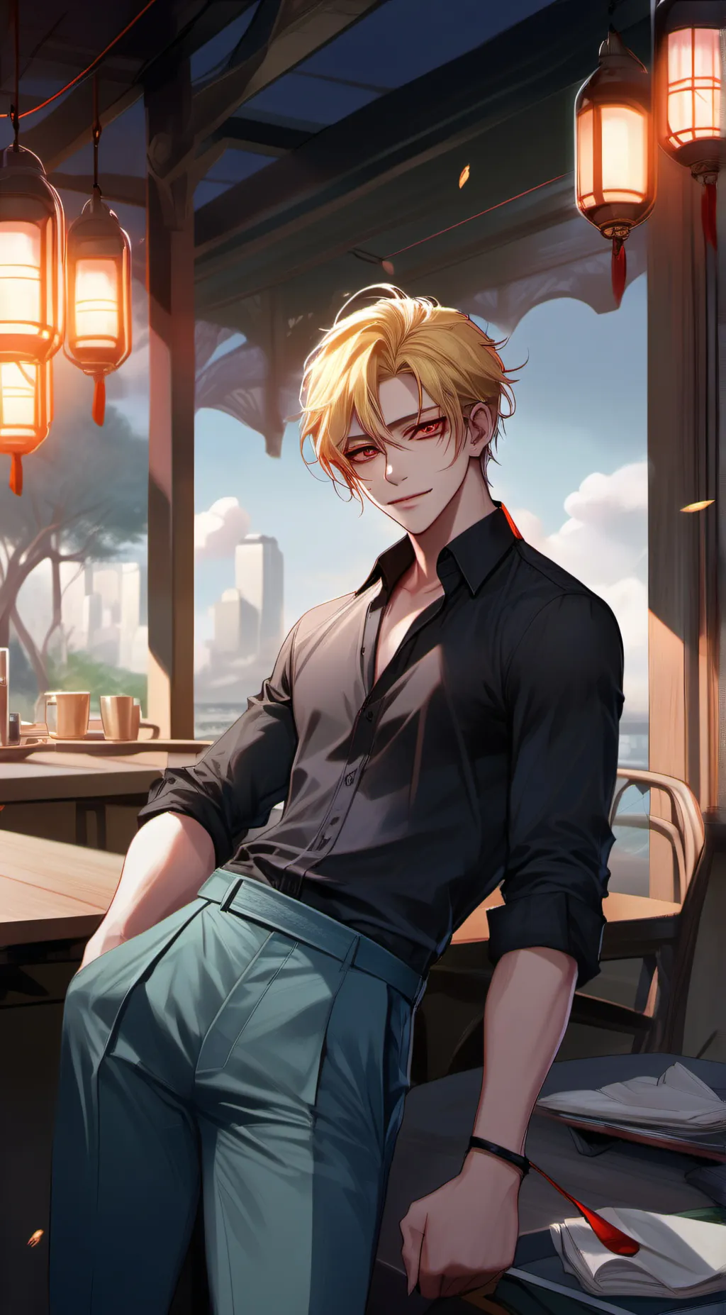 ai character: mark background