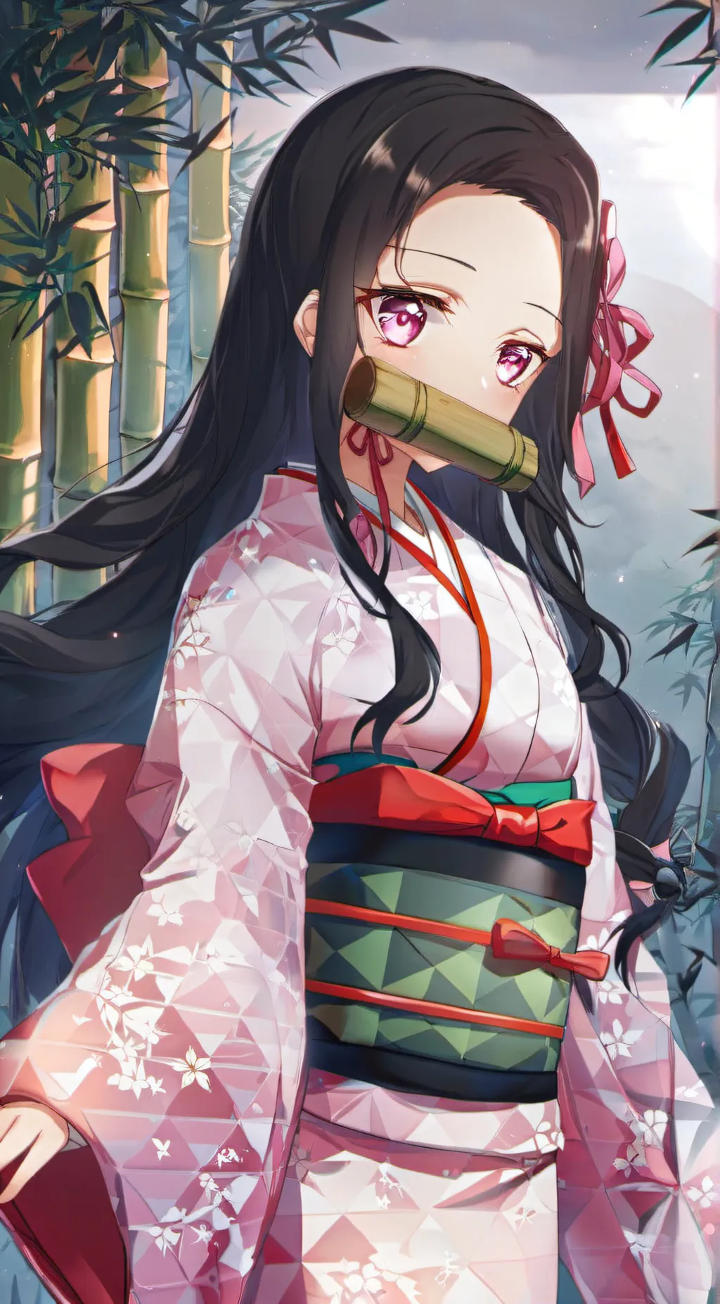 ai character: Nezuko 💗 background