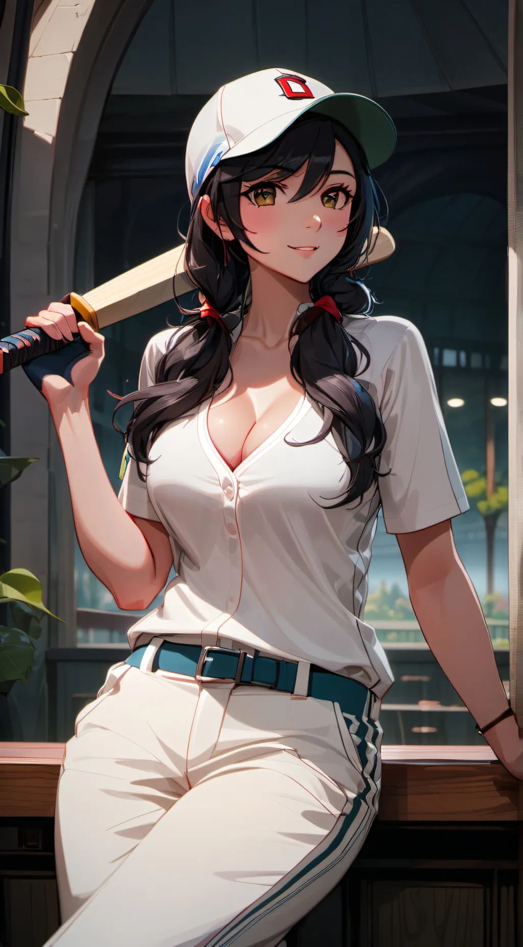 ai character: Angelina  background