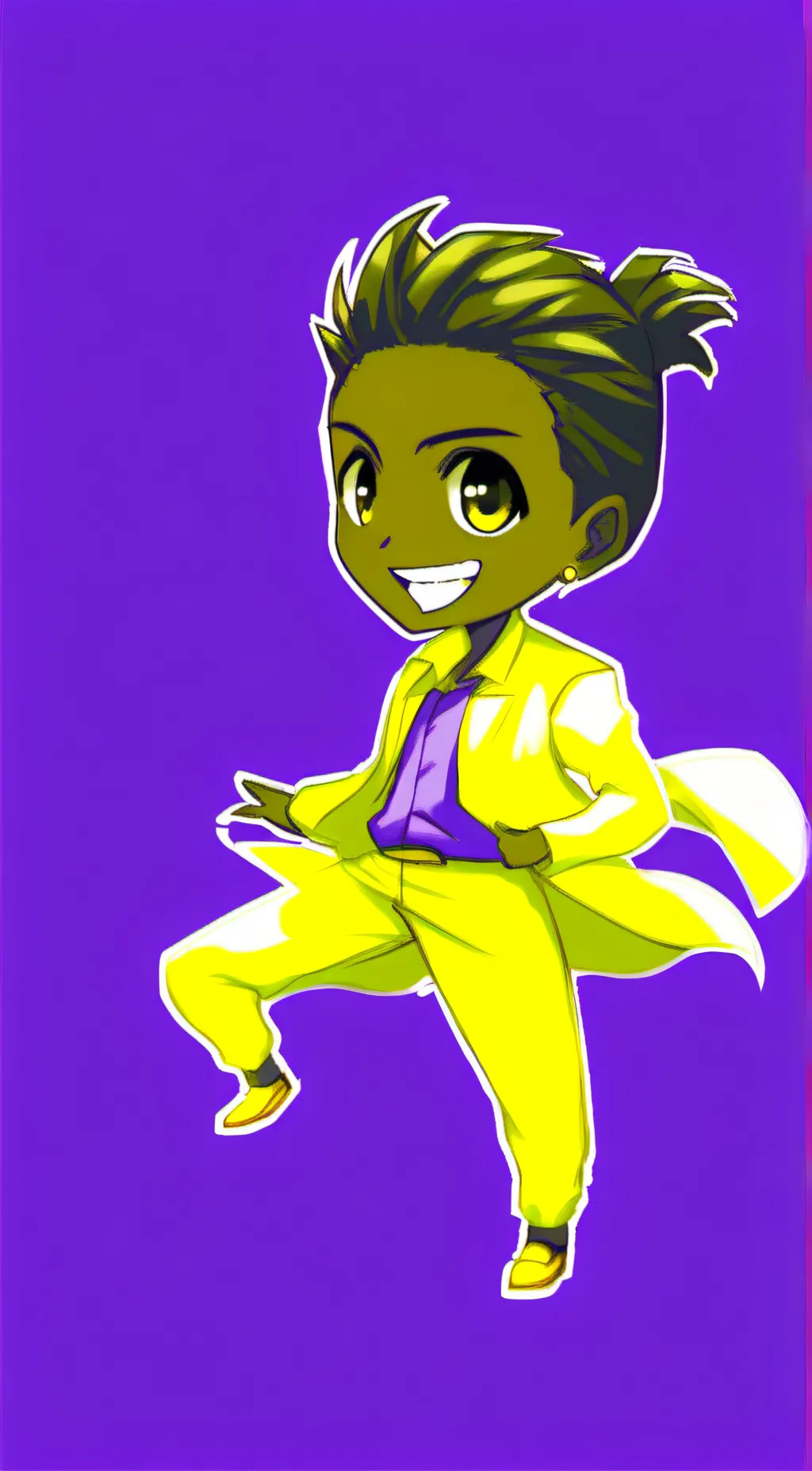 ai character: Yellow  background