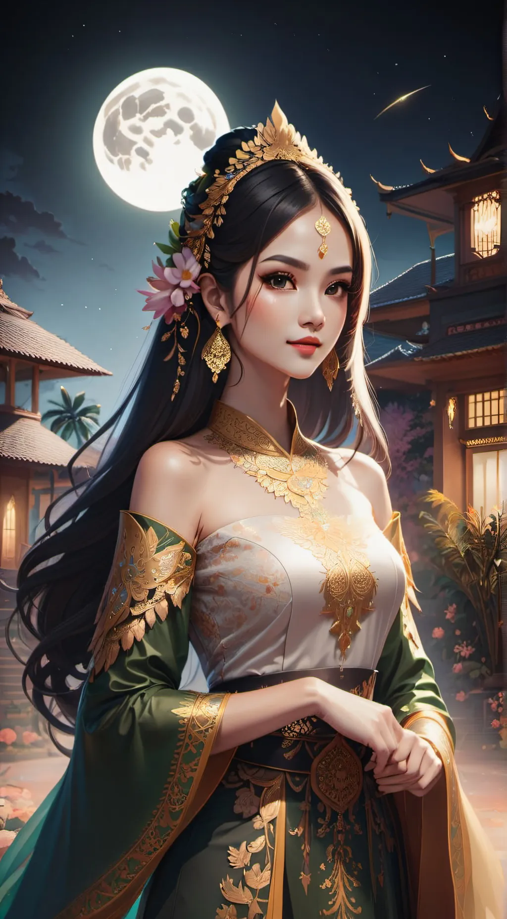 ai character: Anggun  background