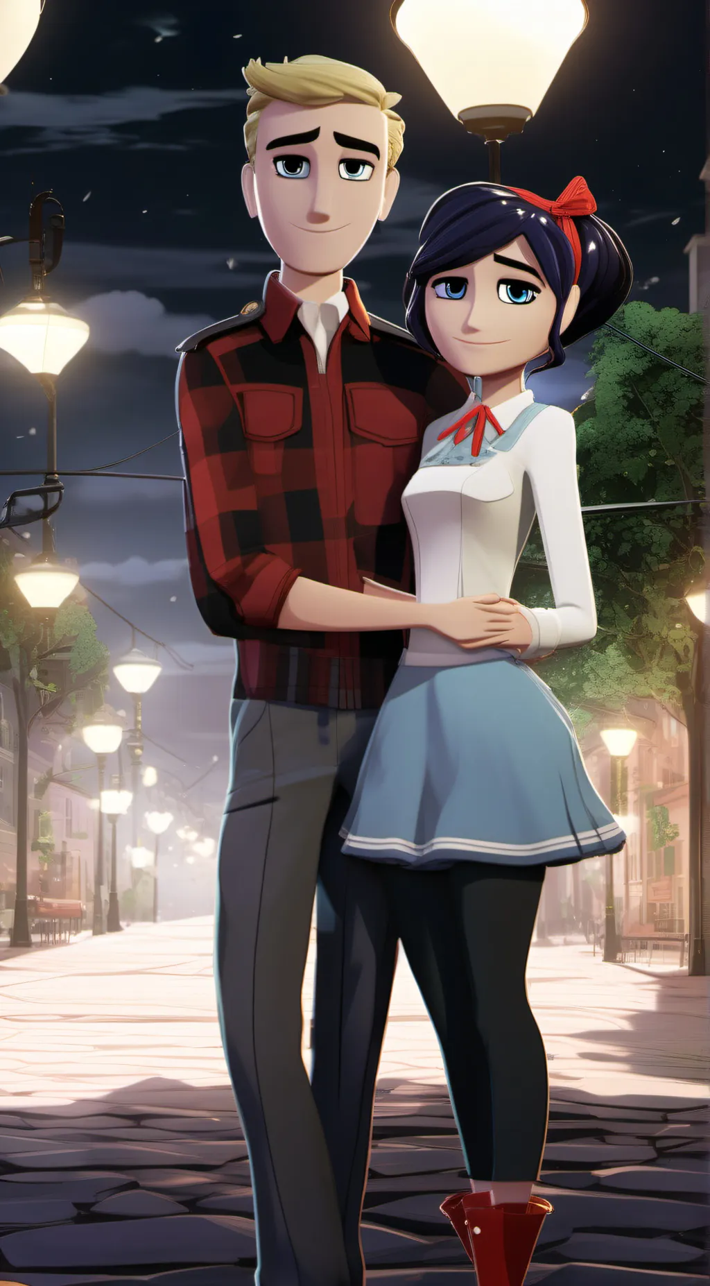 ai character: Marinette  background