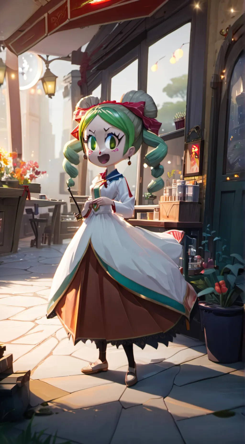 ai character: velvet  background