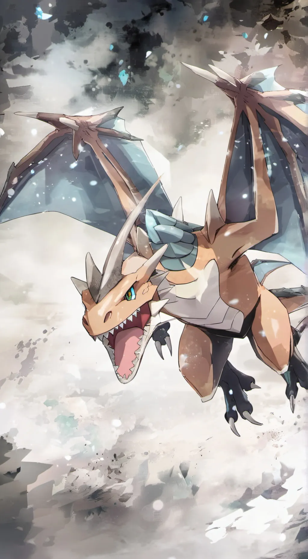 ai character:  charzard background