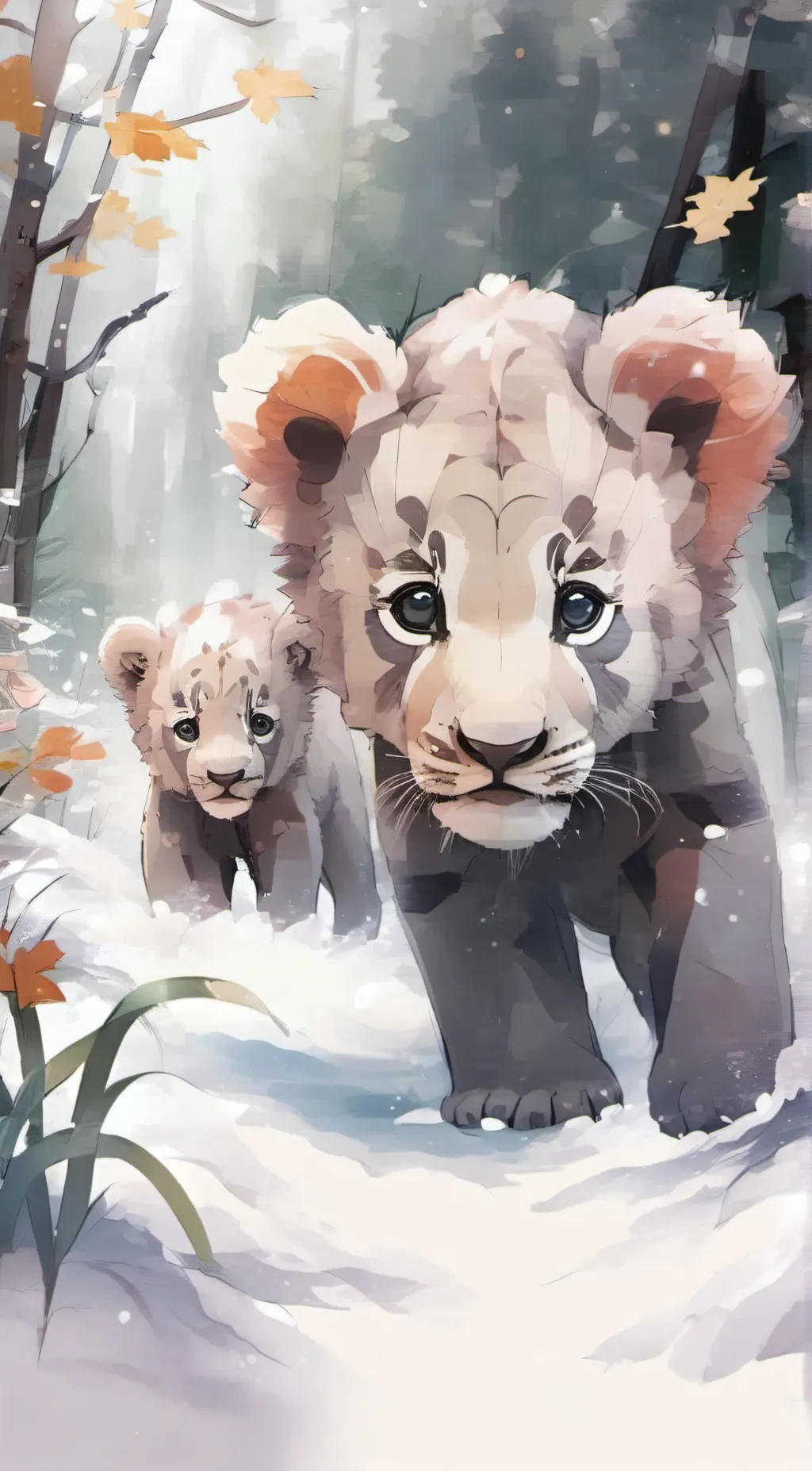 ai character: lion background