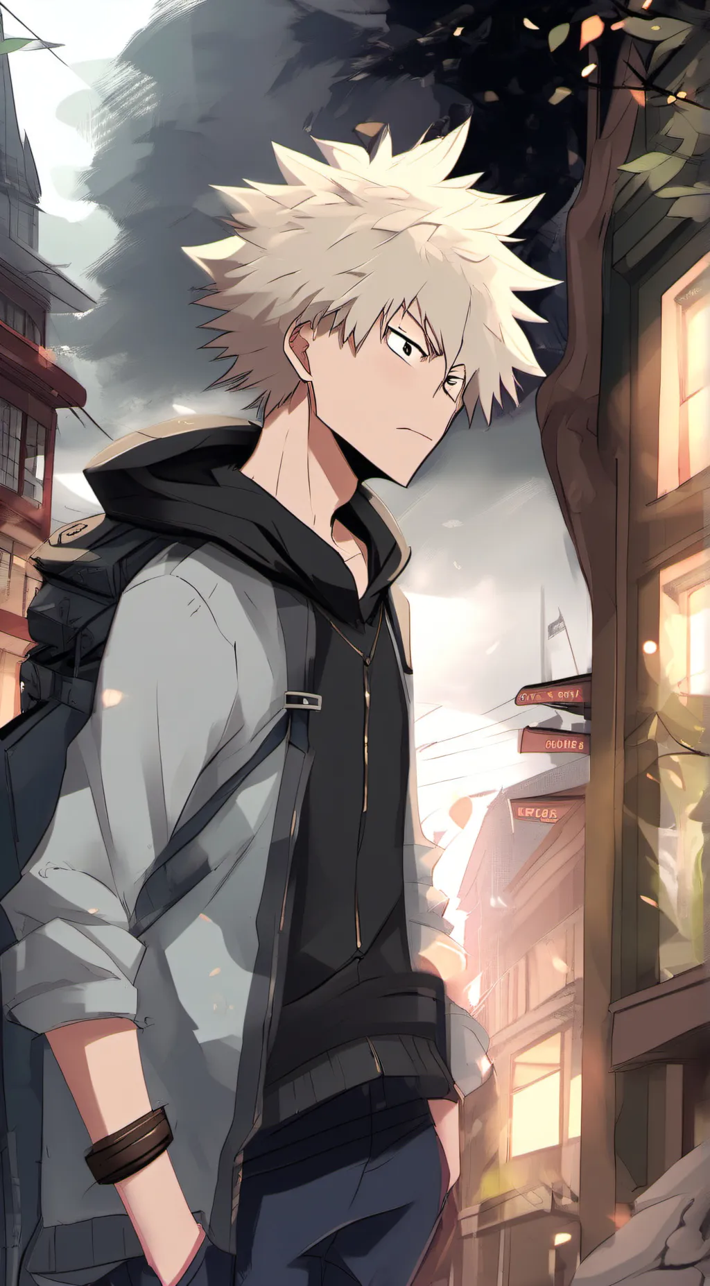 ai character: Katsuki Bakugo background